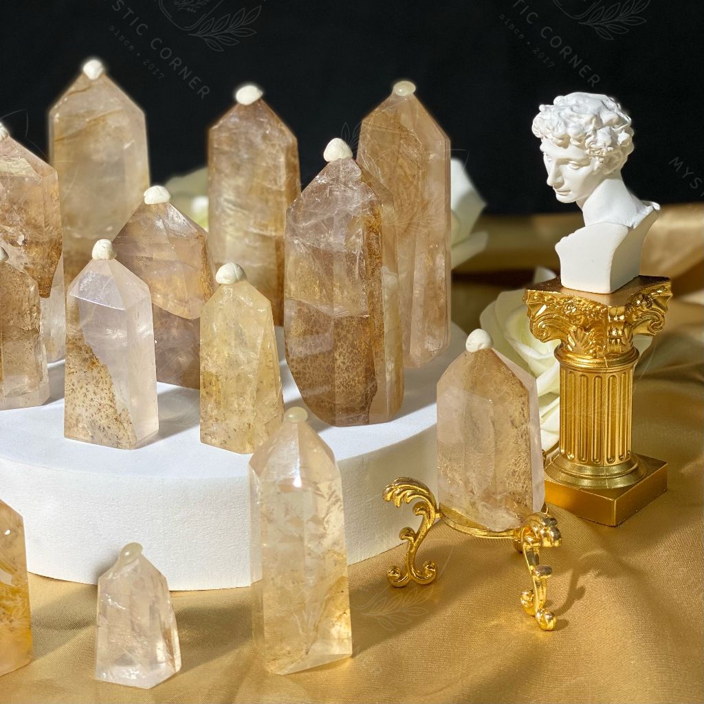 Trụ đá thạch anh Golden Healer Dendritic Quartz