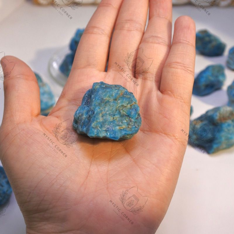 Đá thô Apatite hỗ trợ luân xa 5, đá hỗ trợ năng lượng, đá phong thuỷ, đá reiki, đá thanh tẩy