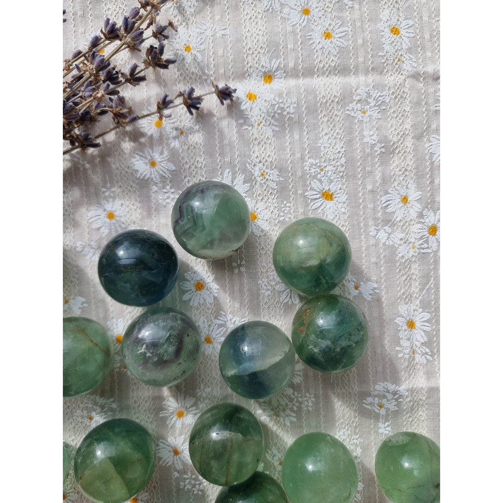 Cầu đá Fluorite mini, đá thanh tẩy bài Tarot, đá phong thủy, Reiki, thiền định