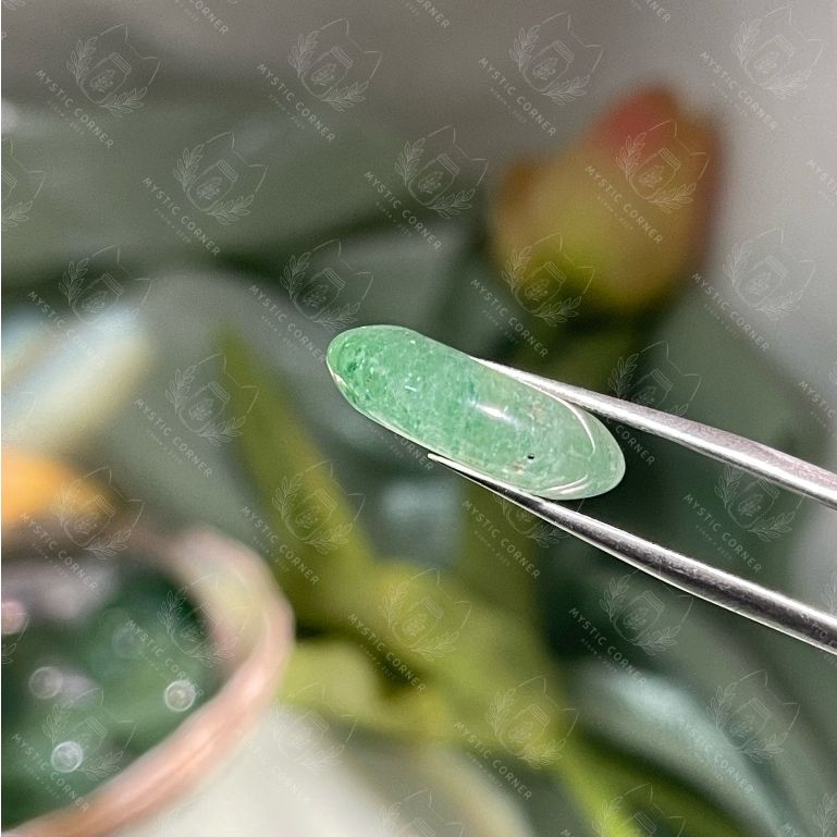 Đồng điếu phong thuỷ đá Thạch anh Dâu Xanh (Green Strawberry Crystal Quartz)