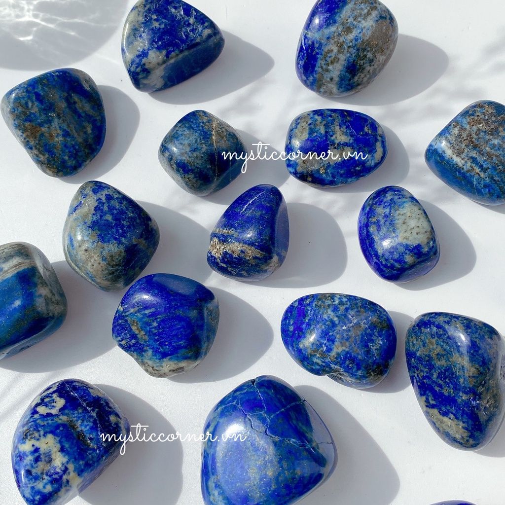 Viên đá thanh tẩy Lapis Lazuli (Ngọc Lưu Ly) loại đẹp dùng trong Tarot, Reiki, thiền định, phong thủy