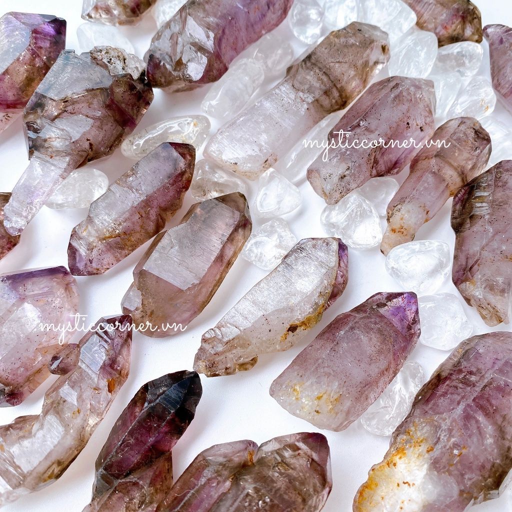 Nấm thạch anh tím Zambia (Amethyst Scepter in Zambia), đá sưu tầm, đá thanh tẩy Tarot, Reiki