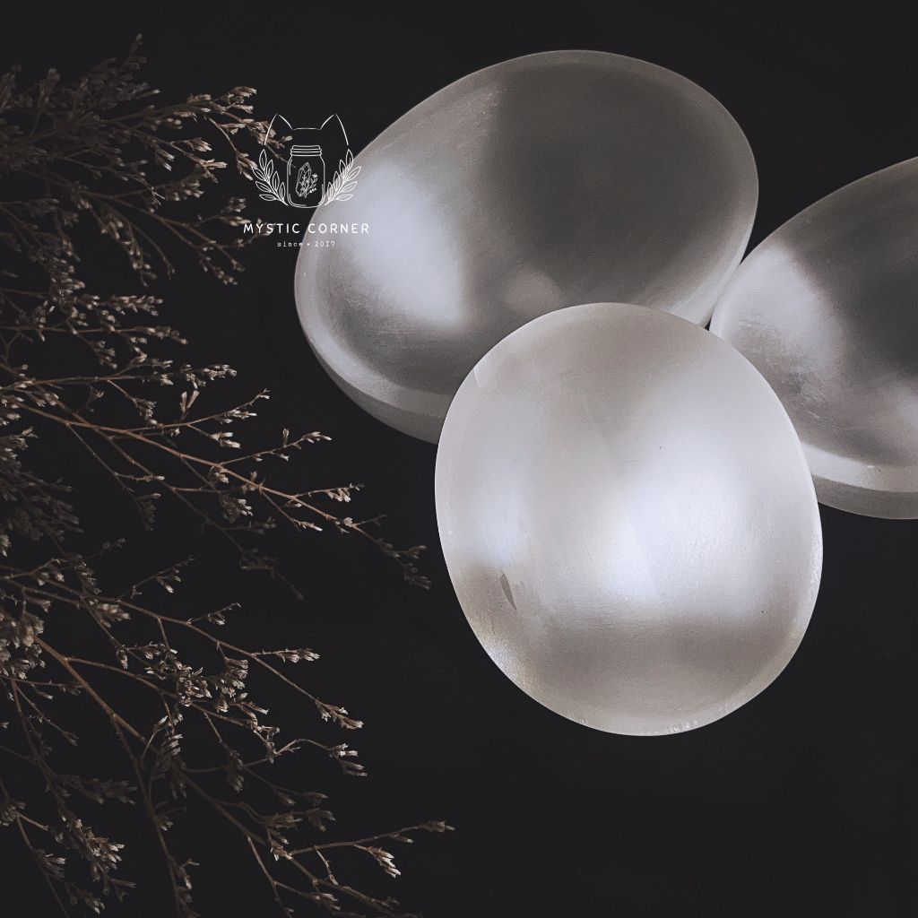 Chén sạc tinh thể Selenite (Selenite bowl), Chén thanh tẩy đá thạch anh, đá phong thủy, Reiki