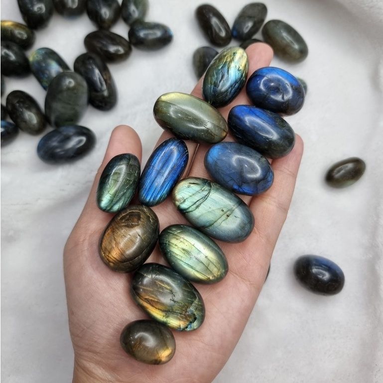 Viên đá Labradorite (Đá xà cừ - Hắc Nguyệt Quang) đá thanh tẩy Tarot, Reiki, đá thạch anh phong thủy