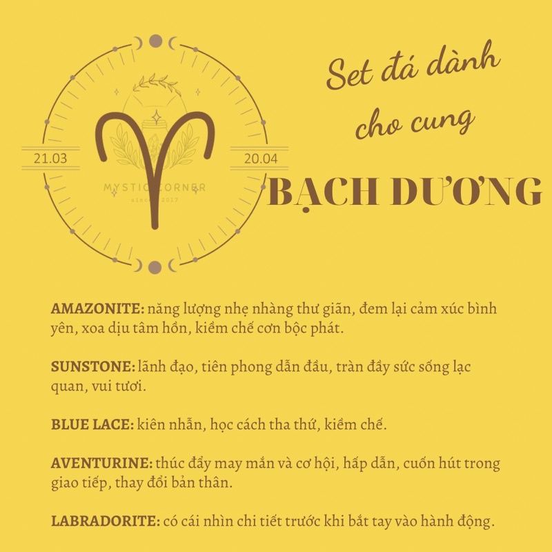 Set đá may mắn cho Bạch Dương, đá thạch anh, đá thanh tẩy bài Tarot, đá phong thuỷ