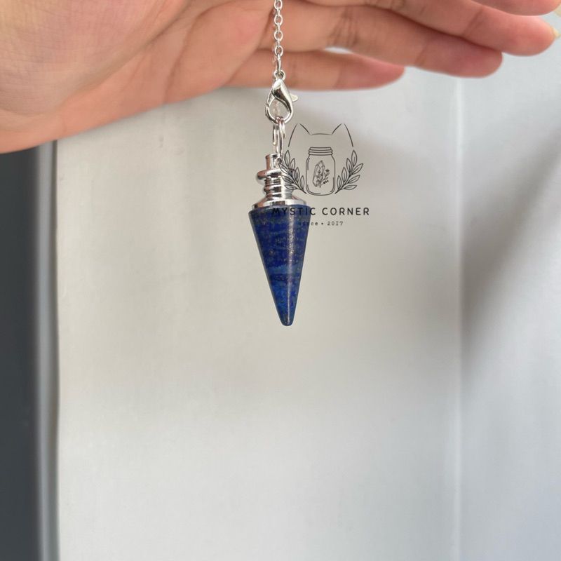 Con lắc cảm xạ đá Lapis Lazuli, crystal pendulum, cảm xạ học, reiki