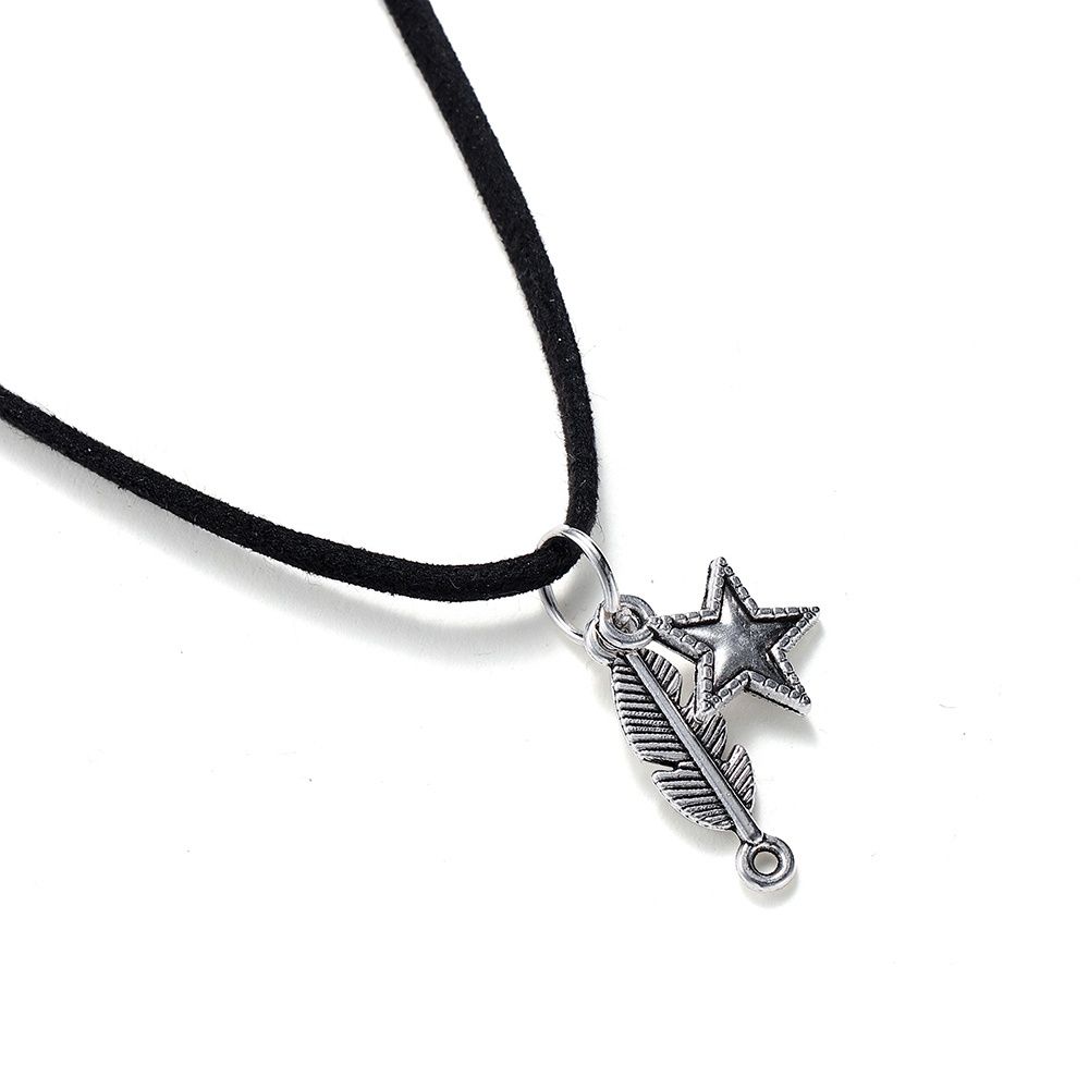 Dây chuyền đeo cổ giả da lộn phong cách bohemian, dây đeo trang sức
