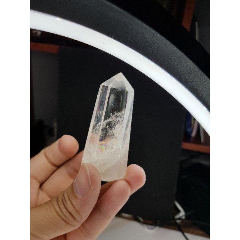 Trụ đá thạch anh Trắng (Clear Quartz) làm Grid, thanh tẩy trong Tarot, Reiki, thiền định, phong thủy