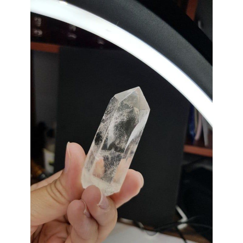 Trụ đá thạch anh Trắng (Clear Quartz) làm Grid, thanh tẩy trong Tarot, Reiki, thiền định, phong thủy