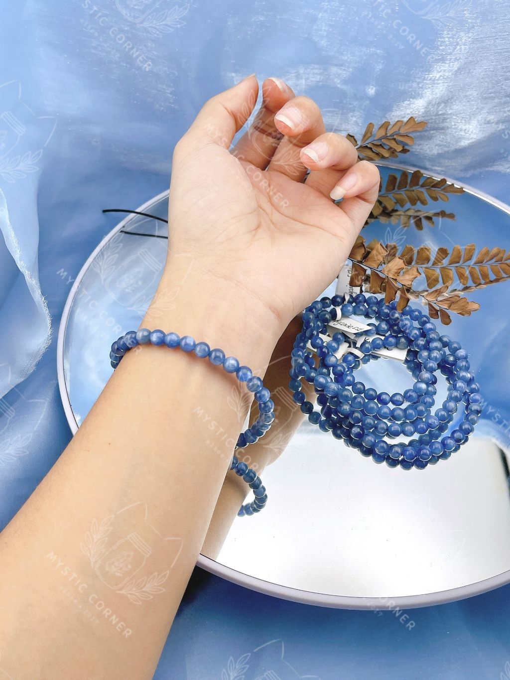 Vòng tay đá phong thuỷ KYANITE tự nhiên size 5.5li