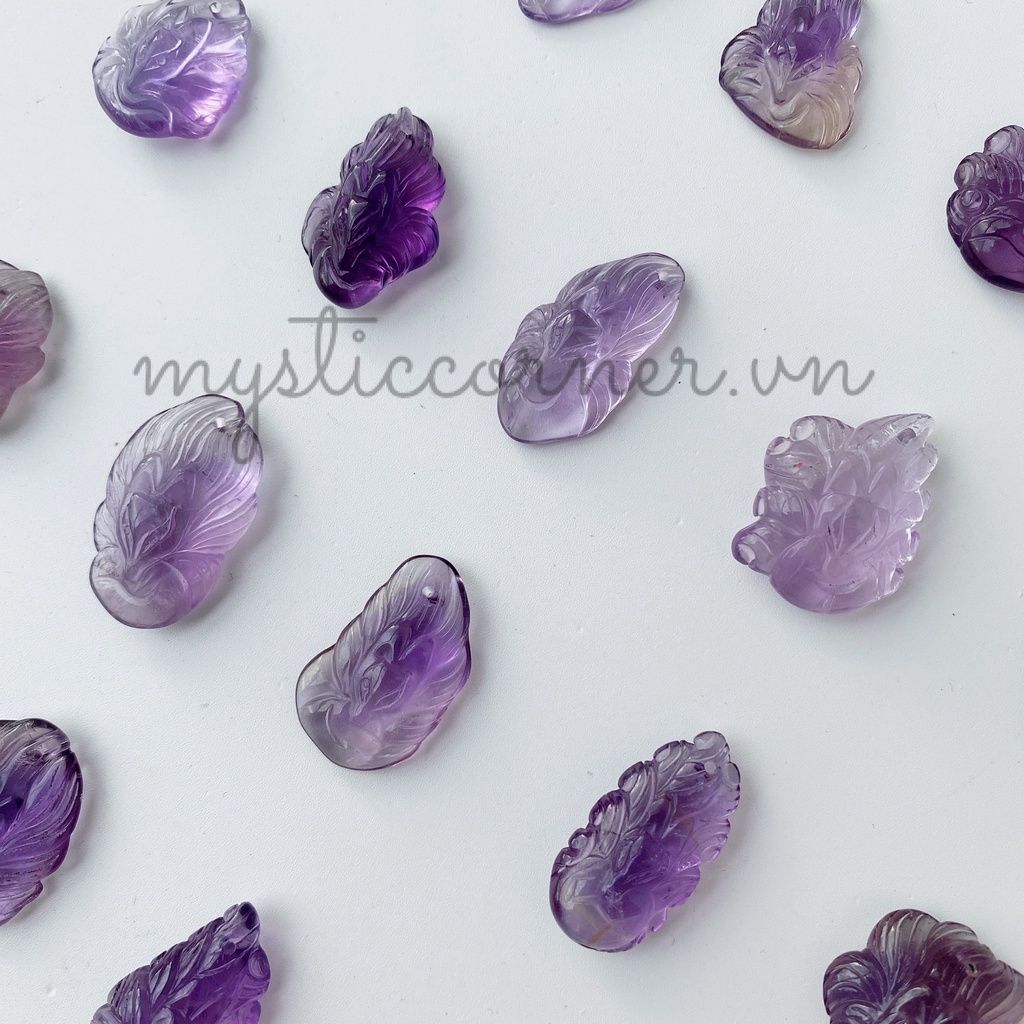Mặt dây cửu Vĩ Hồ thạch anh tím (hồ ly) tự nhiên