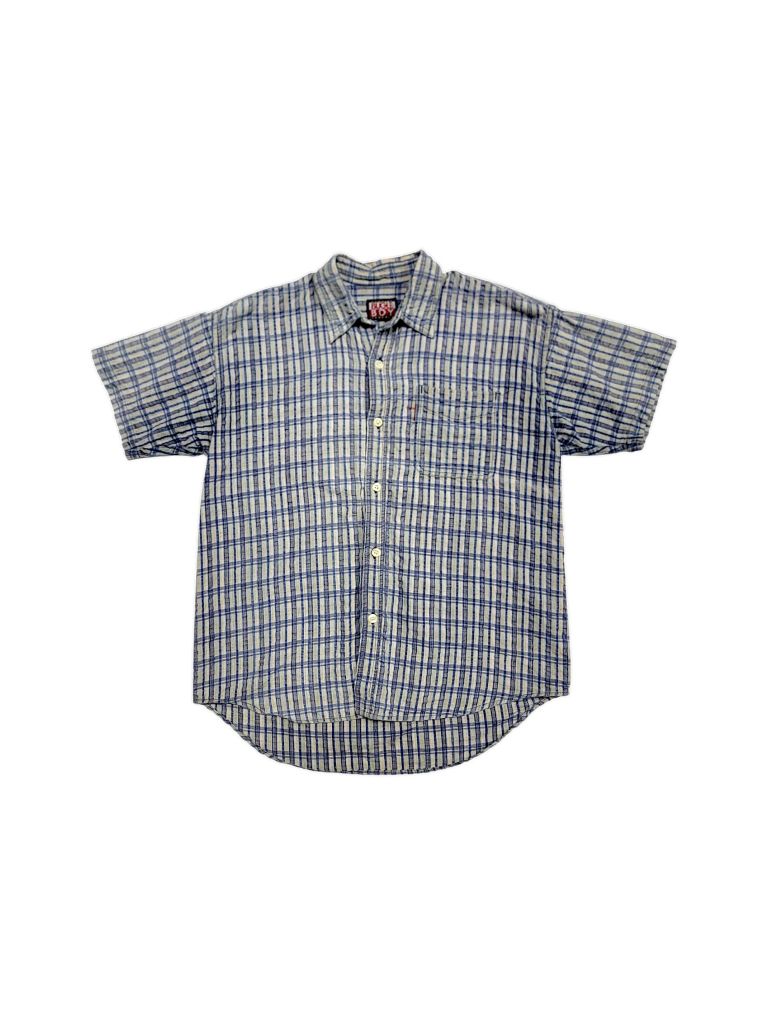 |SIZE M| BUGLE BOY VINTAGE 90S PLAID BUTTON UP SHIRT AOM-6946
