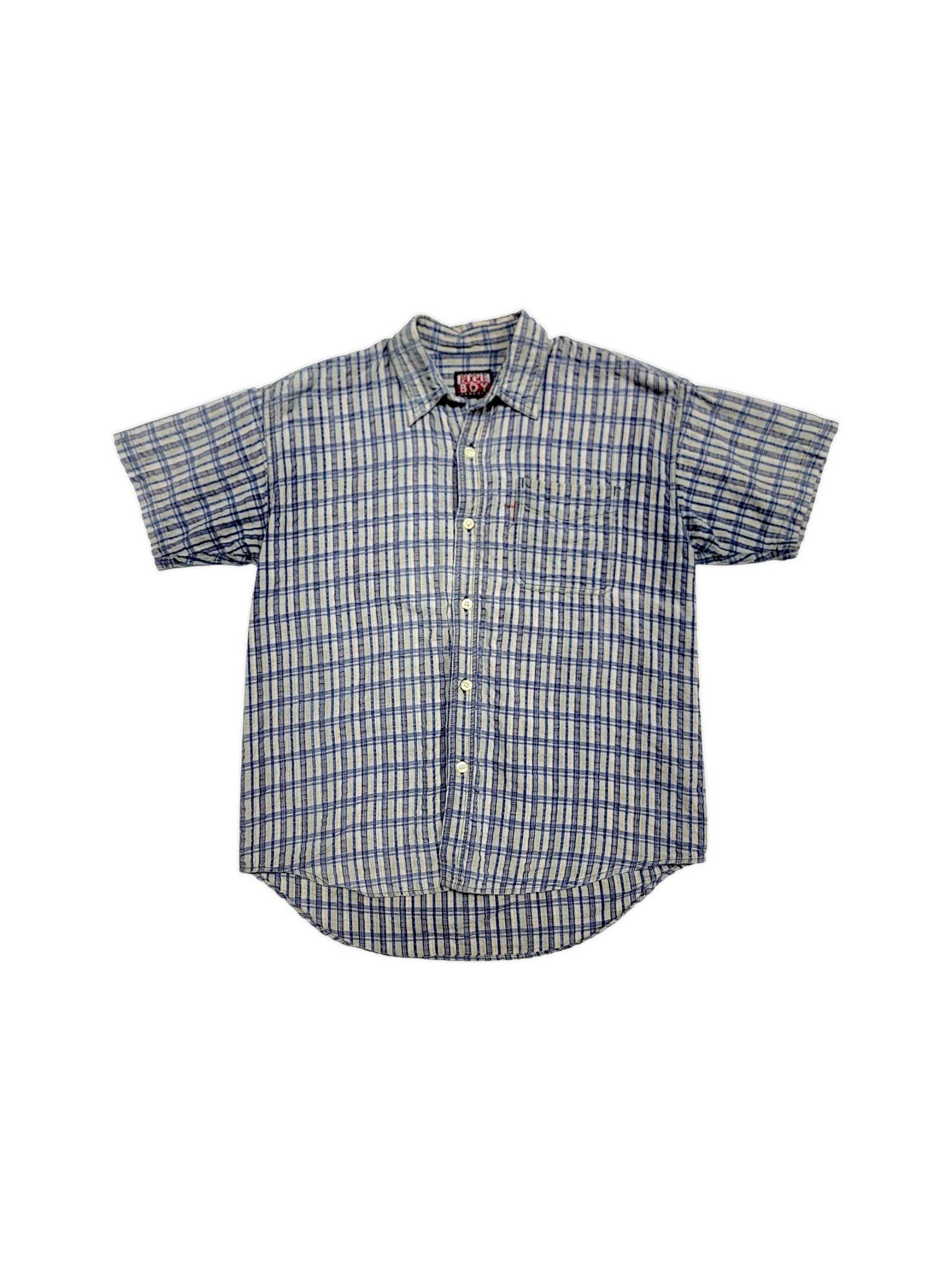|SIZE M| BUGLE BOY VINTAGE 90S PLAID BUTTON UP SHIRT AOM-6946