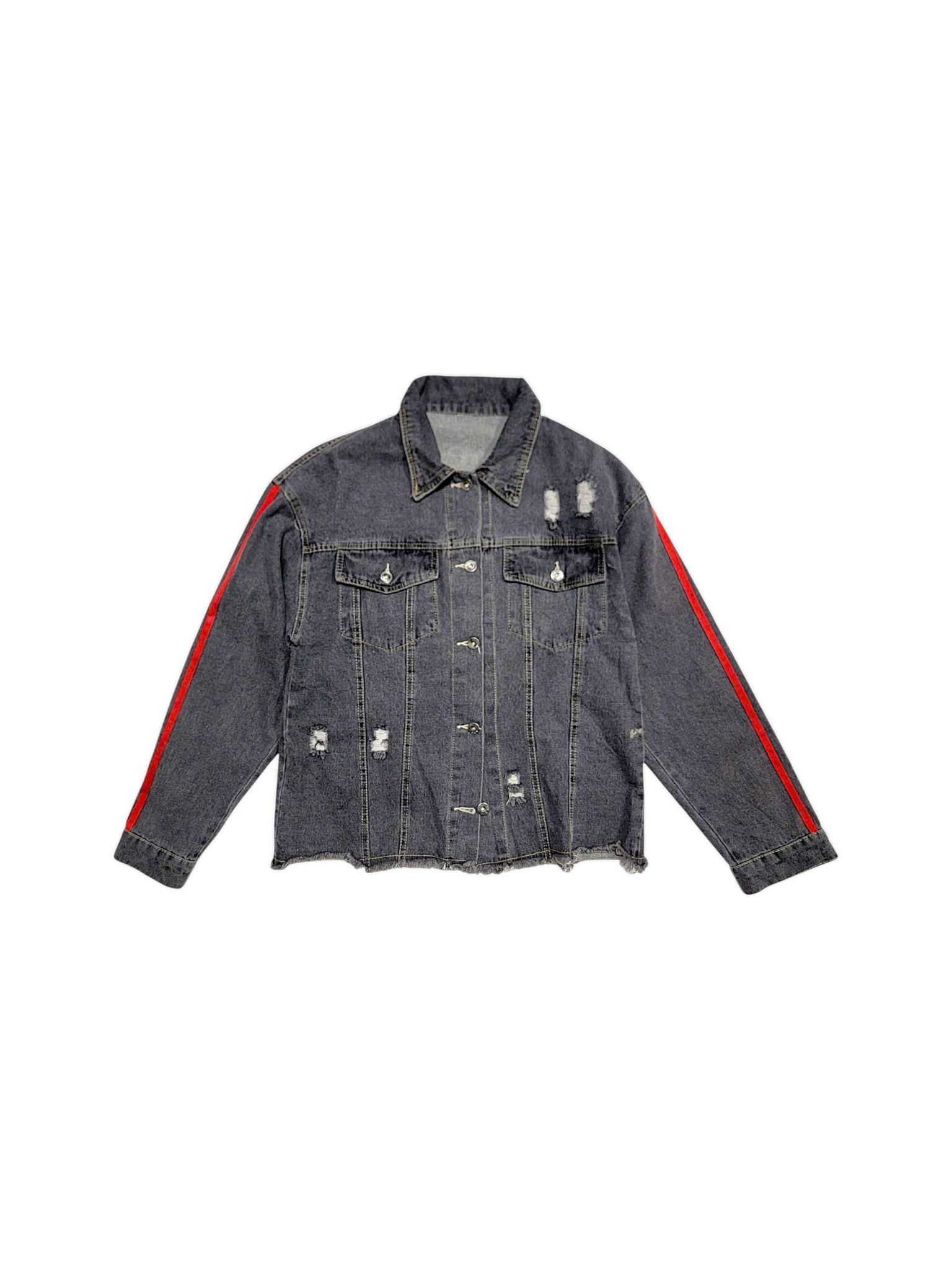 |SIZE M| ONI BACK EMBROIDERY DENIM JACKET AOM-047