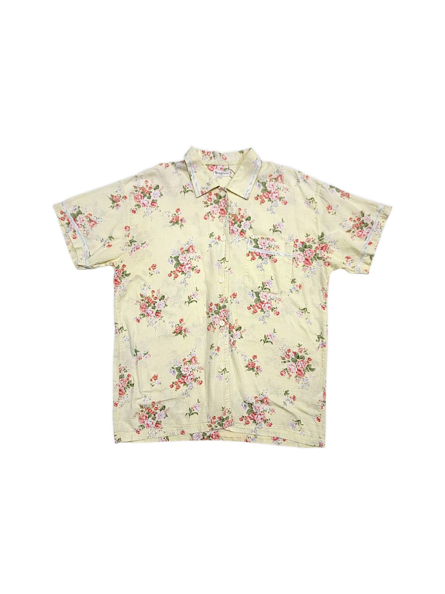 |SIZE XL| RÊVES DE NOIRE FLORAL BUTTON UP SHIRT AOXL-6954