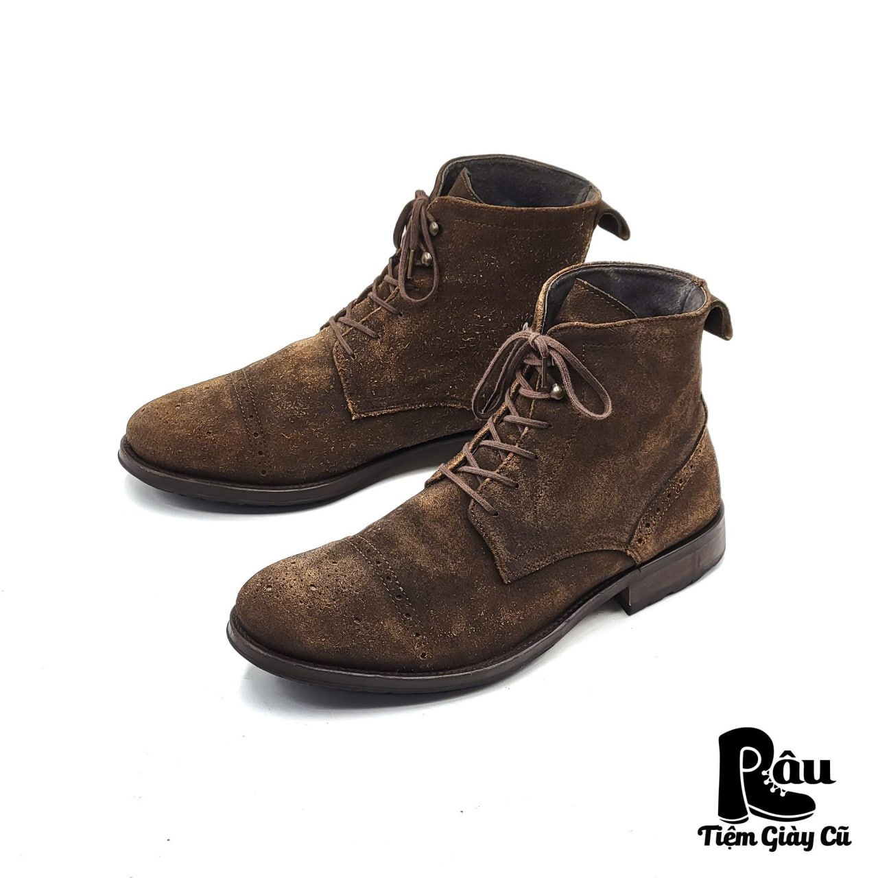 |SIZE 41| H BY HUDSON BROGUE CAPTOE LACE UP BOOT Z41-6717