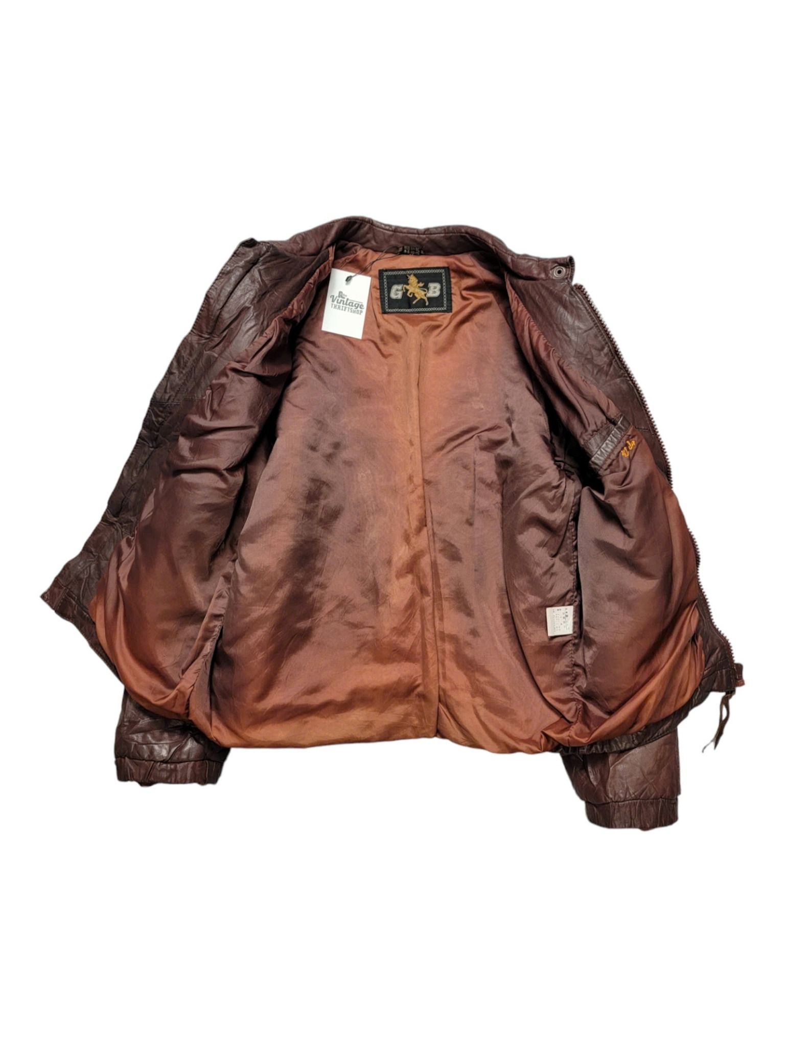 |SIZE M| GB LEATHER JACKET AOM-5729