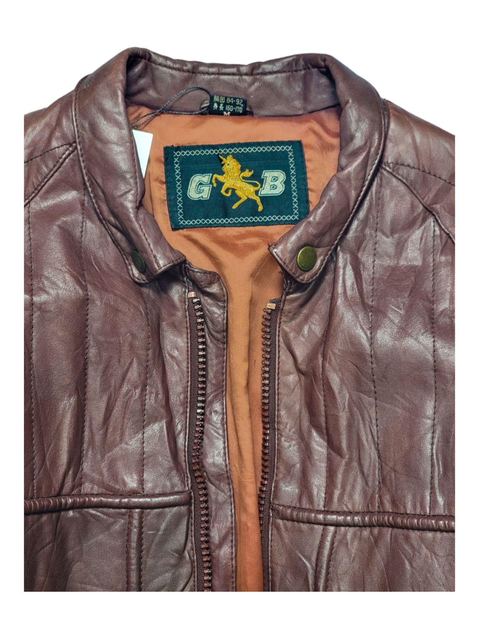 |SIZE M| GB LEATHER JACKET AOM-5729