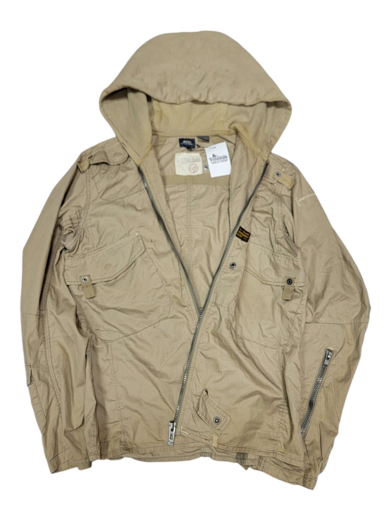 |SIZE L| G-STAR RAW MULTIPOCKET HOODED MILITARY JACKET AOL-5834