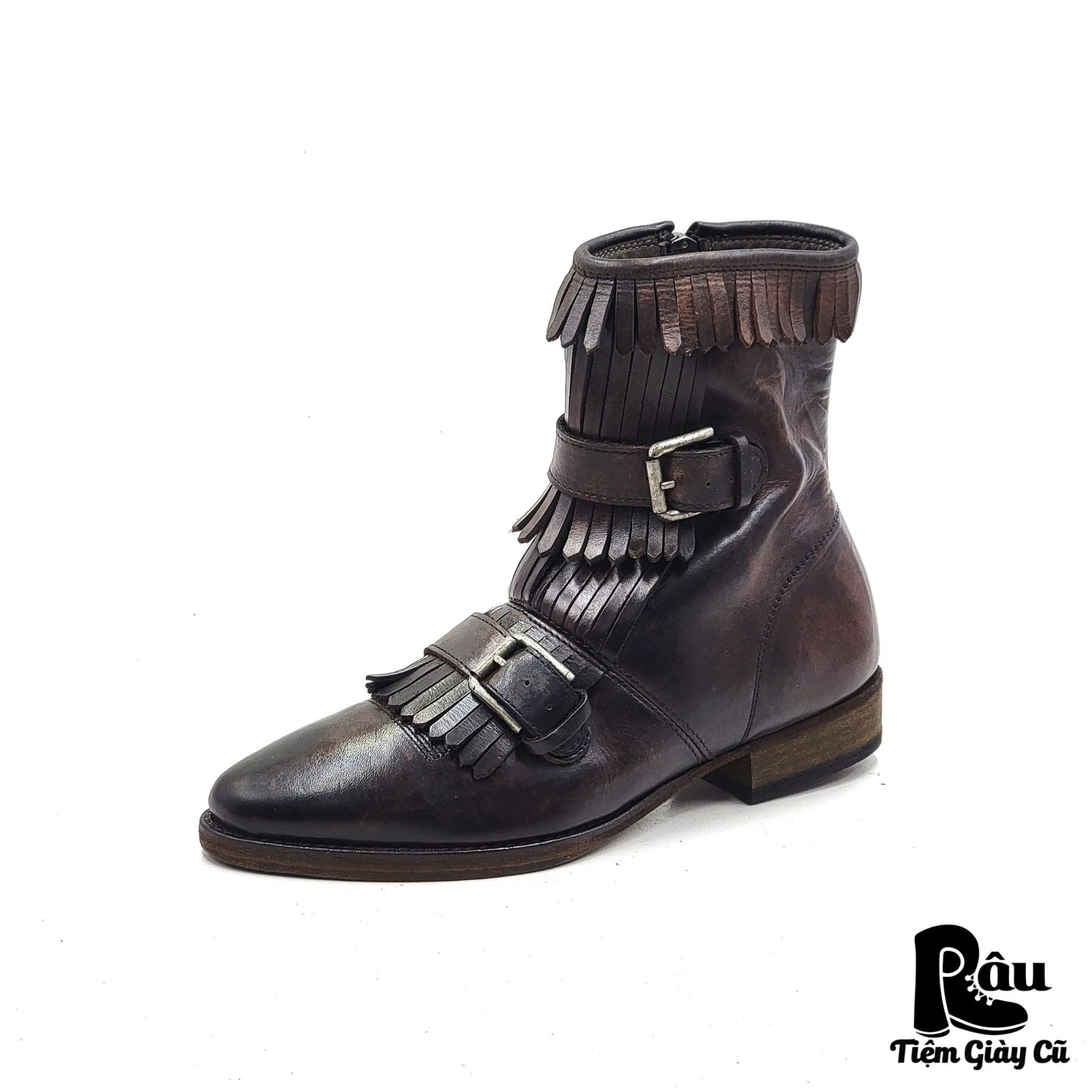 |SIZE 38| KSUBI KILTIE-STRAP BOOT W SIDE ZIP Z38-5957