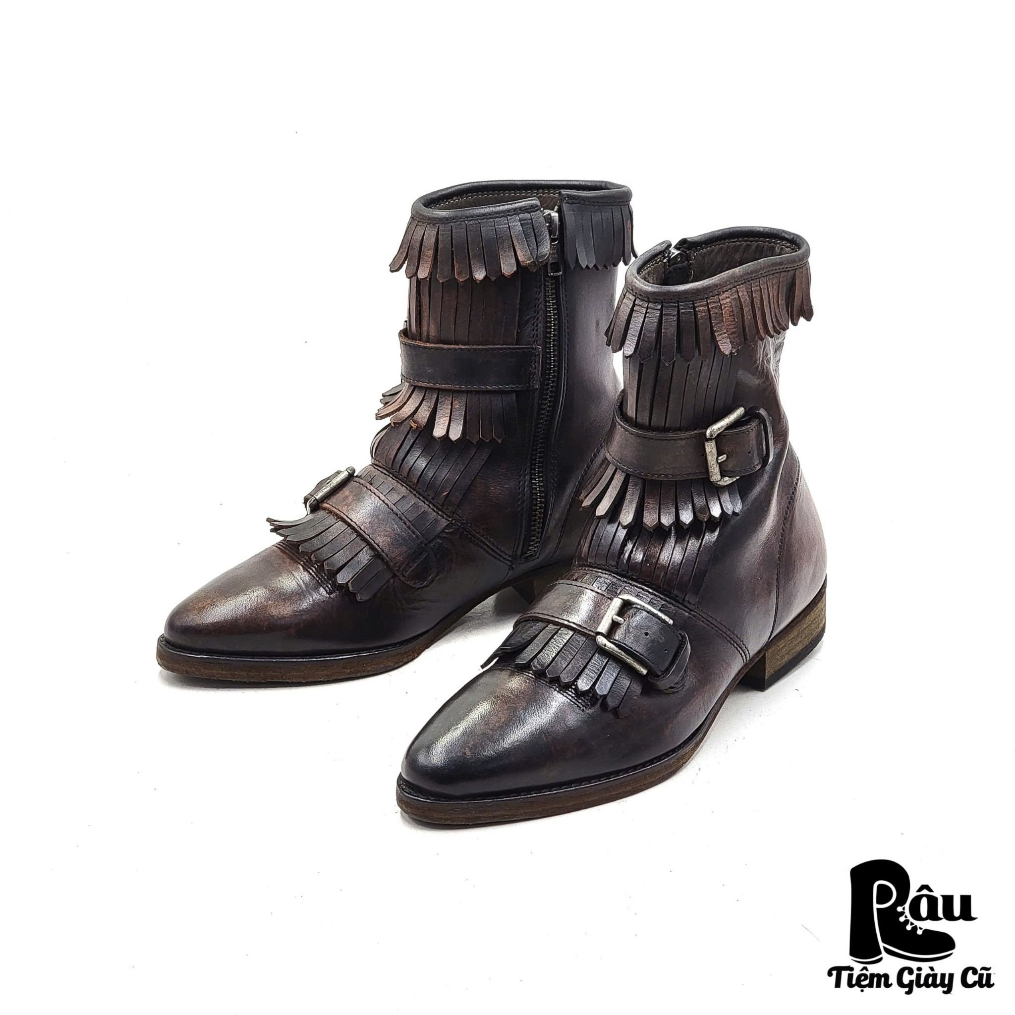 |SIZE 38| KSUBI KILTIE-STRAP BOOT W SIDE ZIP Z38-5957