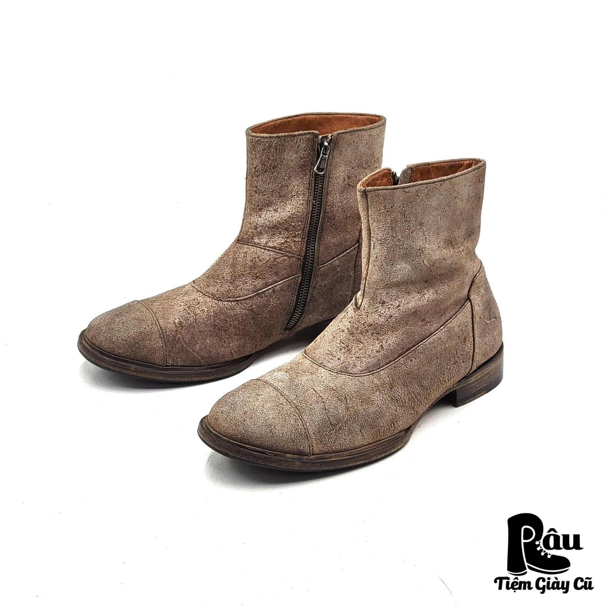 |SIZE 39| ZEHA BERLIN DISTRESSED ZIP BOOT Z39-6018