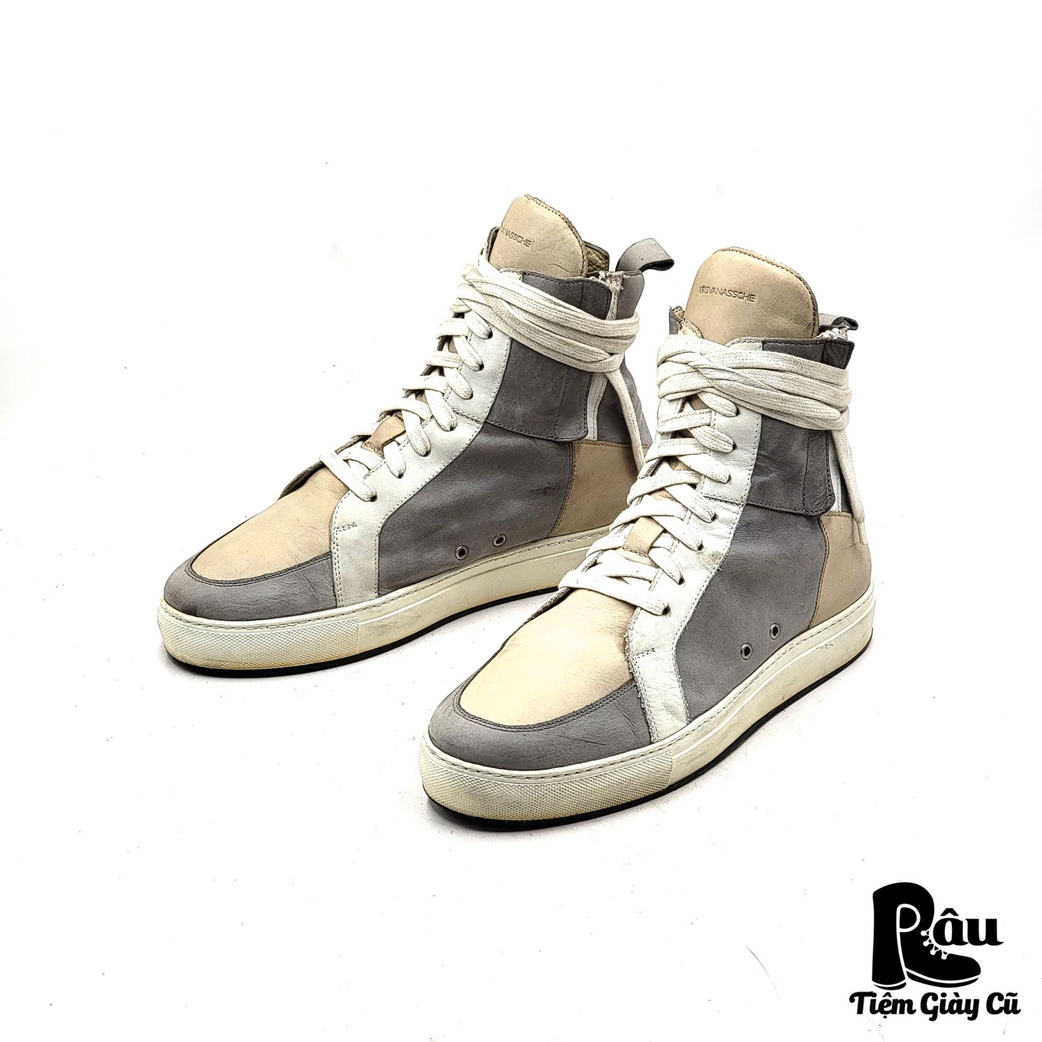 |SIZE 42| KRIS VAN ASSCHE HIGH TOP DOUBLE ZIP SNEAKER Z42-5988