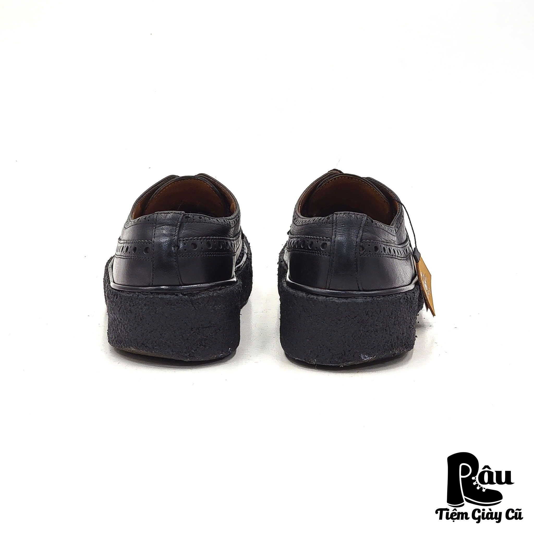 |SIZE 42| THE ORIGINAL PLAY BOY SMOOTH BLACK CLASSIC BROGUE SHOES Z42-6060