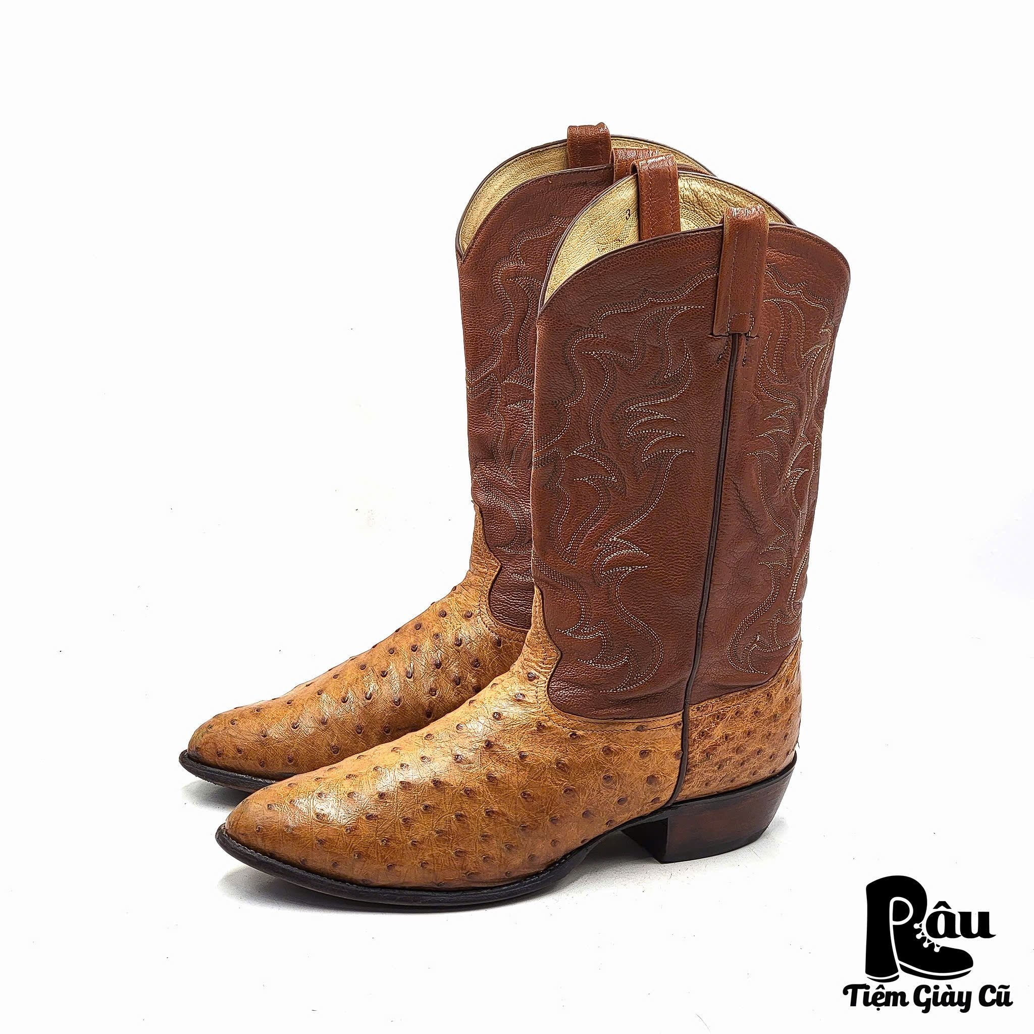 |SIZE 45| TONY LAMA CB763 FULL QUILL OSTRICH COWBOY BOOT AL45-6103