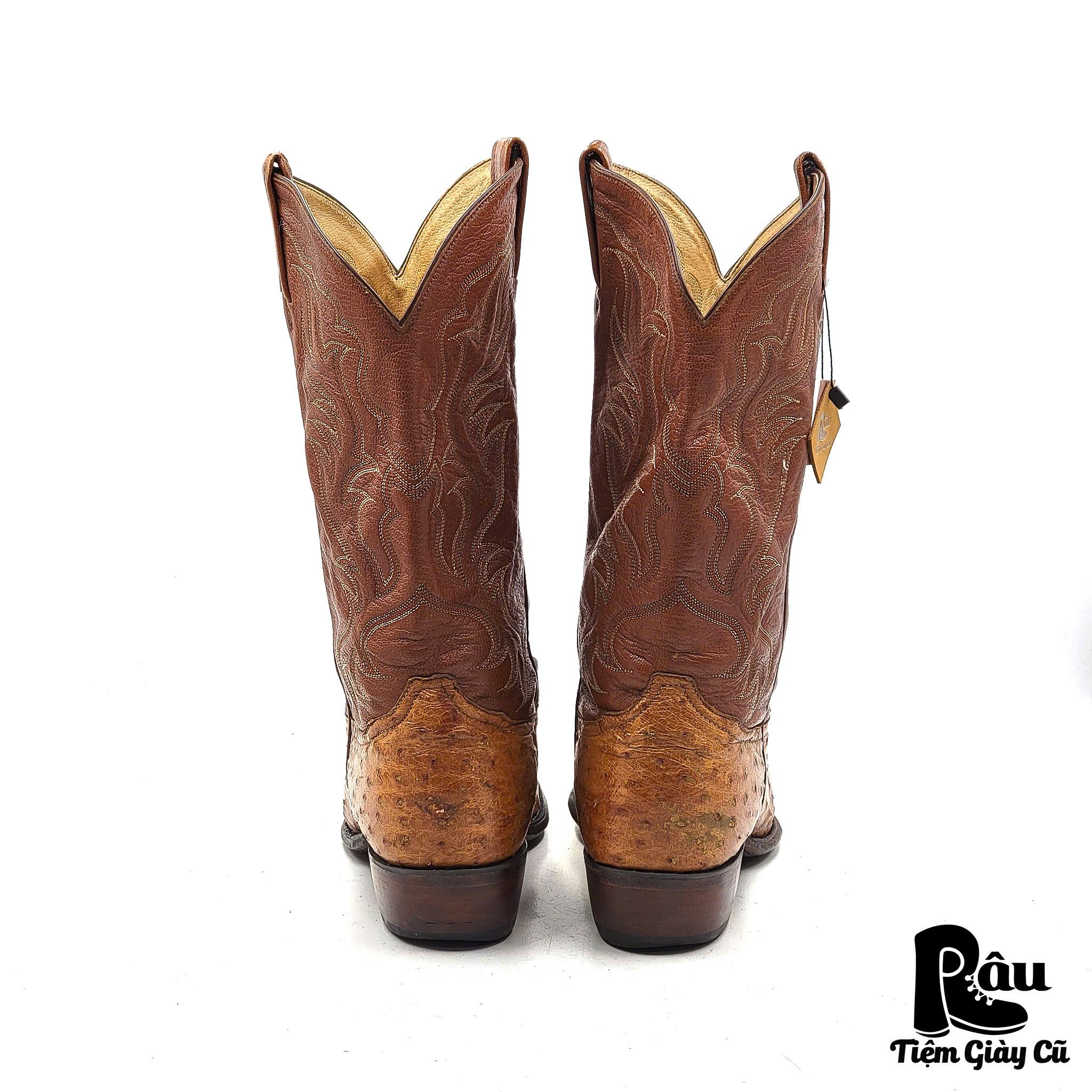 |SIZE 45| TONY LAMA CB763 FULL QUILL OSTRICH COWBOY BOOT AL45-6103