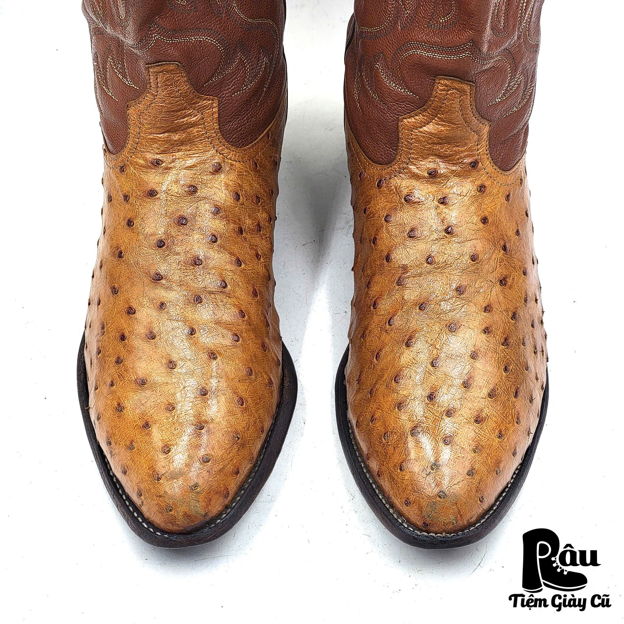 |SIZE 45| TONY LAMA CB763 FULL QUILL OSTRICH COWBOY BOOT AL45-6103