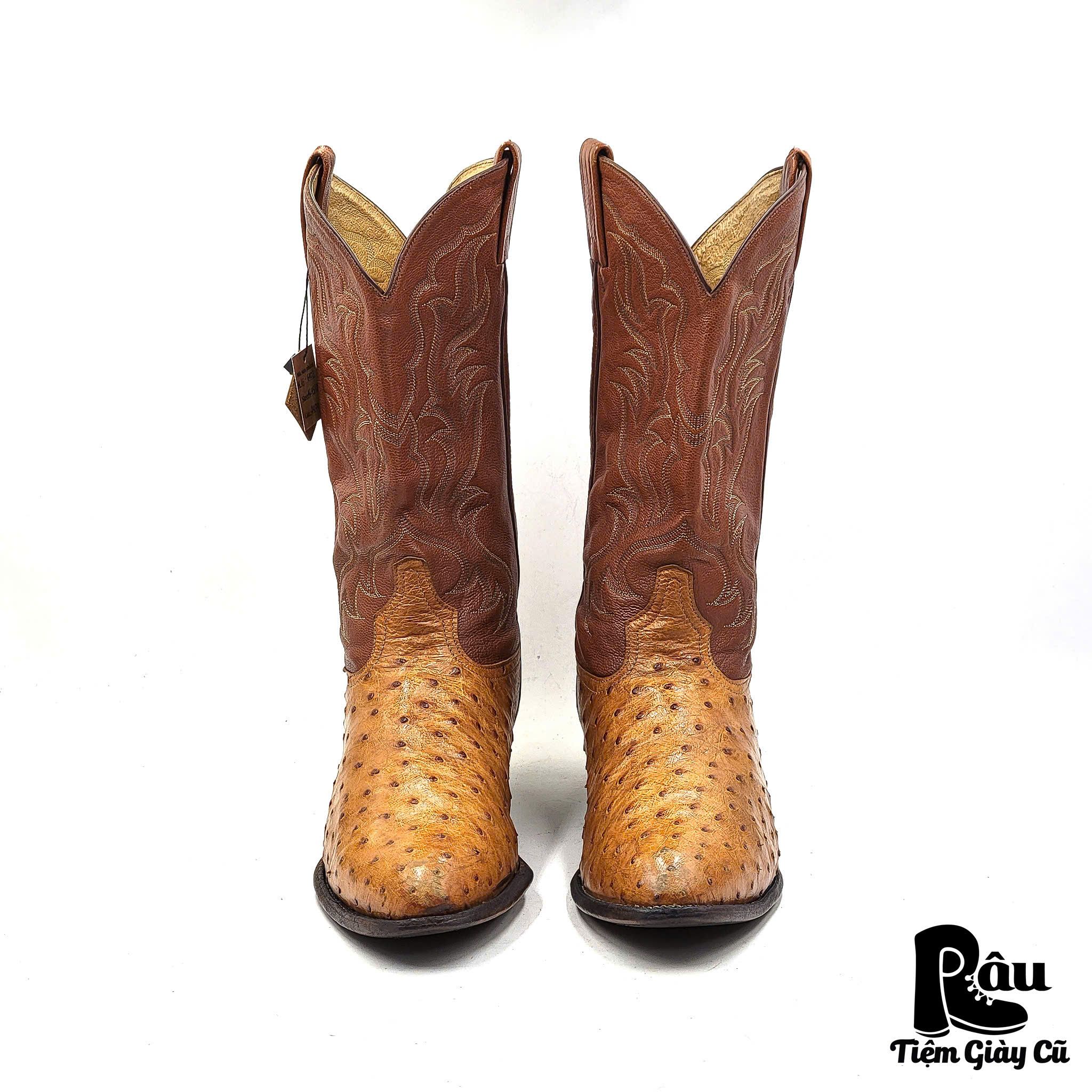 |SIZE 45| TONY LAMA CB763 FULL QUILL OSTRICH COWBOY BOOT AL45-6103
