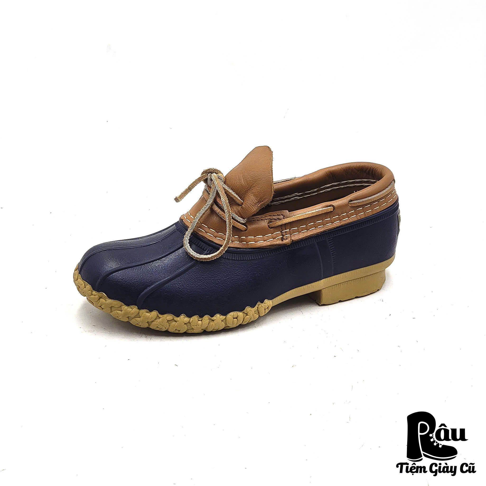 |SIZE 38| L.L.BEAN NAVY RUBBER LOW DUCK BOOT AG38-6064