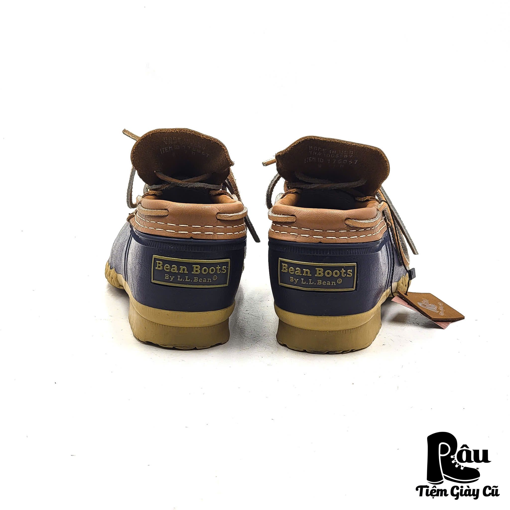 |SIZE 38| L.L.BEAN NAVY RUBBER LOW DUCK BOOT AG38-6064