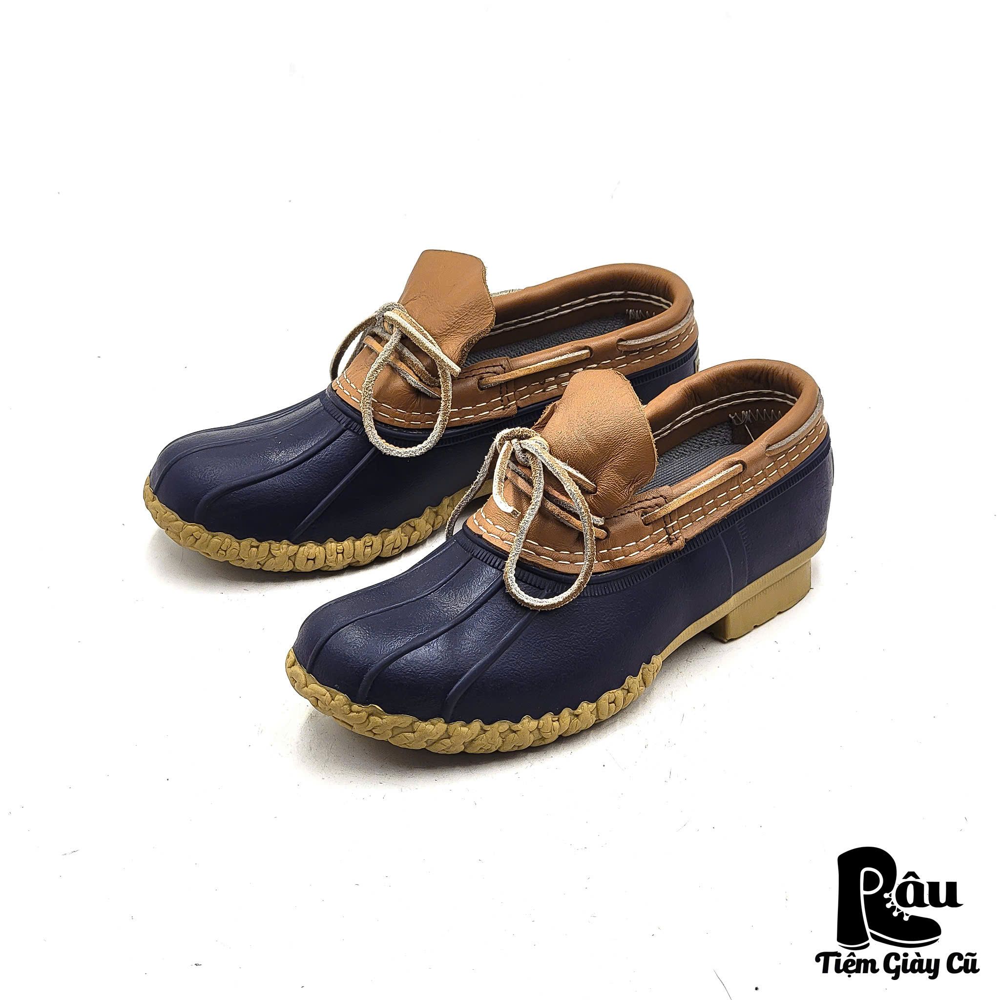 |SIZE 38| L.L.BEAN NAVY RUBBER LOW DUCK BOOT AG38-6064