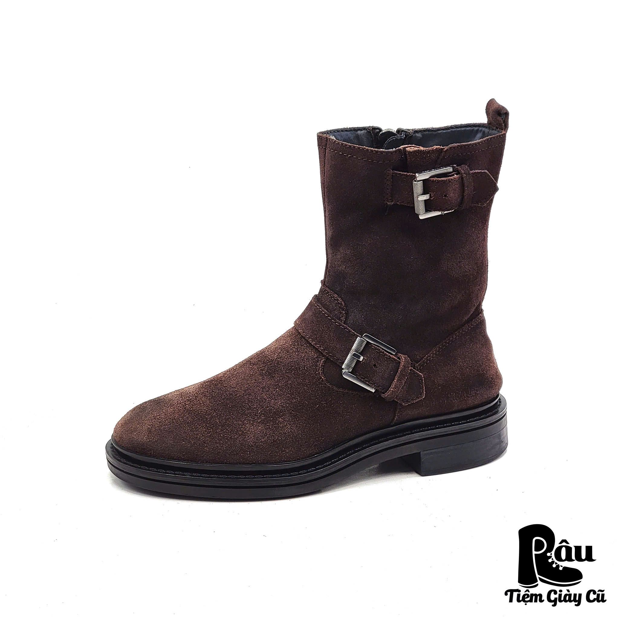 |SIZE 43| CALVIN KLEIN JEANS KRIS MOCHA SUEDE DRESS BOOT Z43-6208