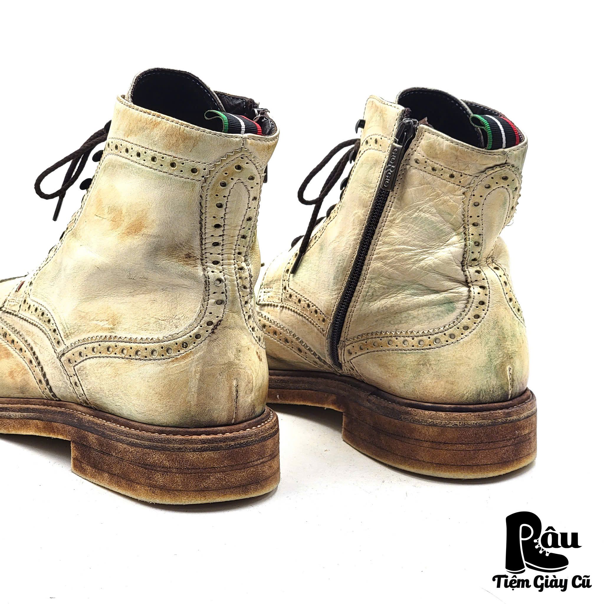 |SIZE 43| GIORGIO 1958 HANDMADE WINGTIP LACE UP BOOT Z43-6225