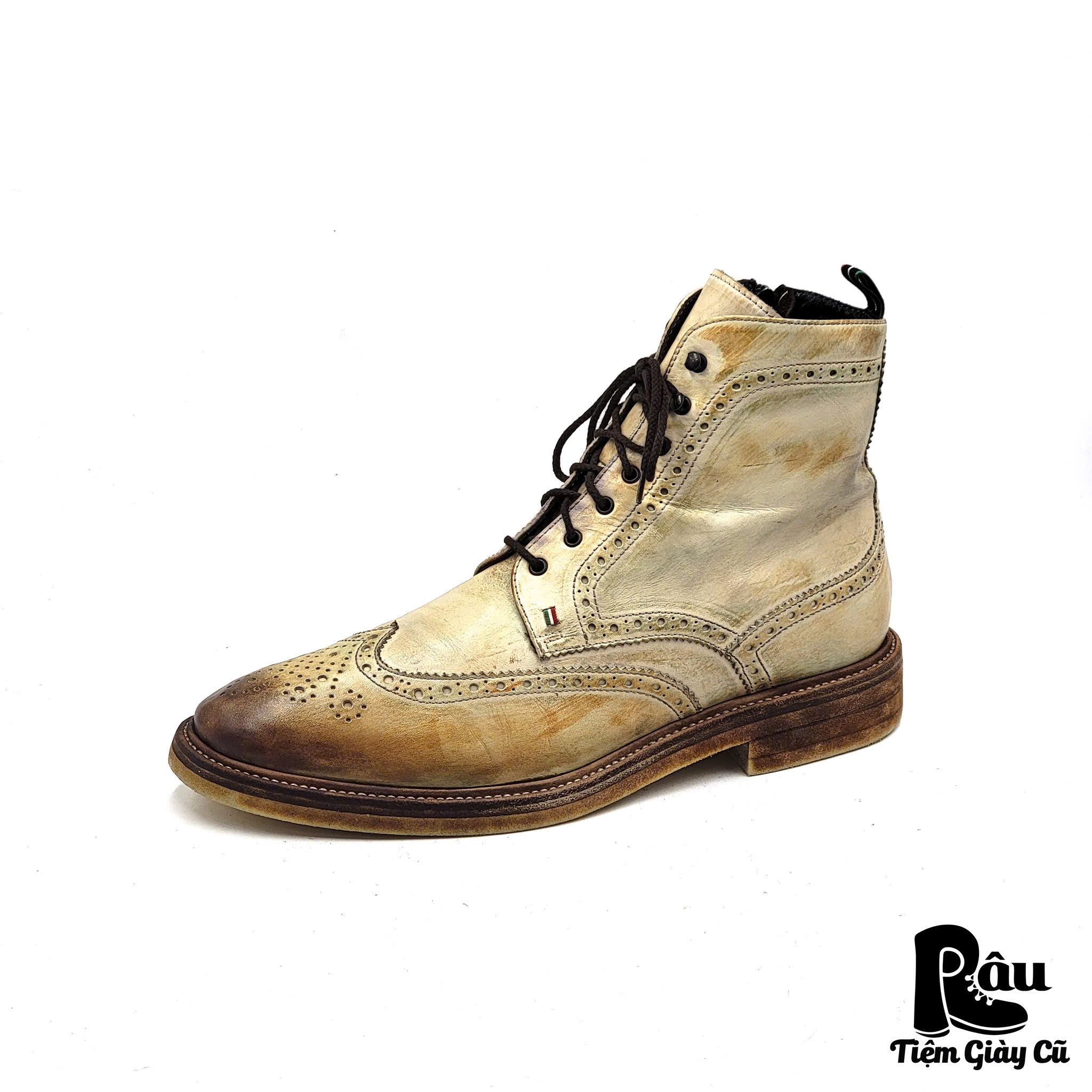 |SIZE 43| GIORGIO 1958 HANDMADE WINGTIP LACE UP BOOT Z43-6225