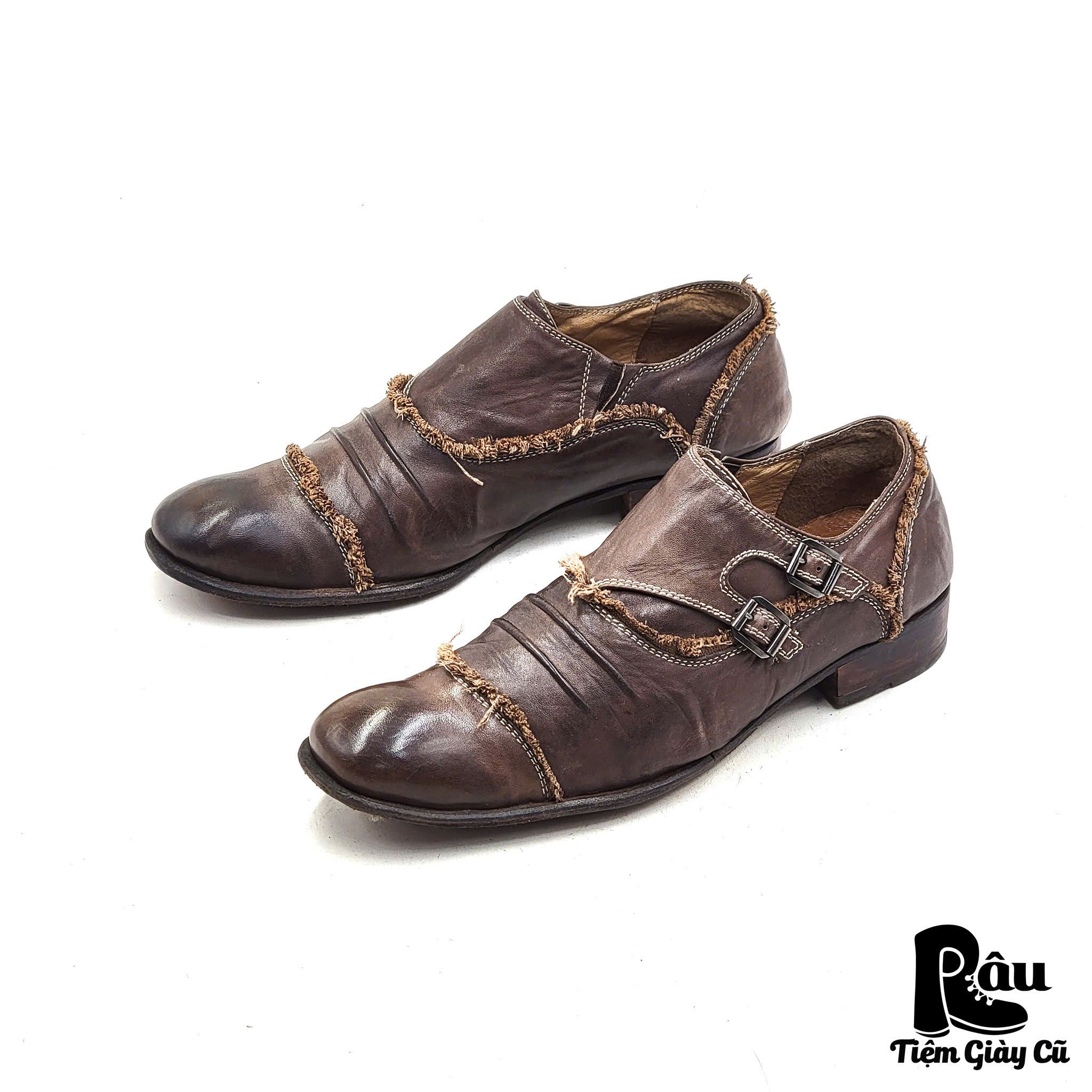 |SIZE 41| GIORGIO ROMANO DOUBLE MONK STRAP SHOES Z41-6231