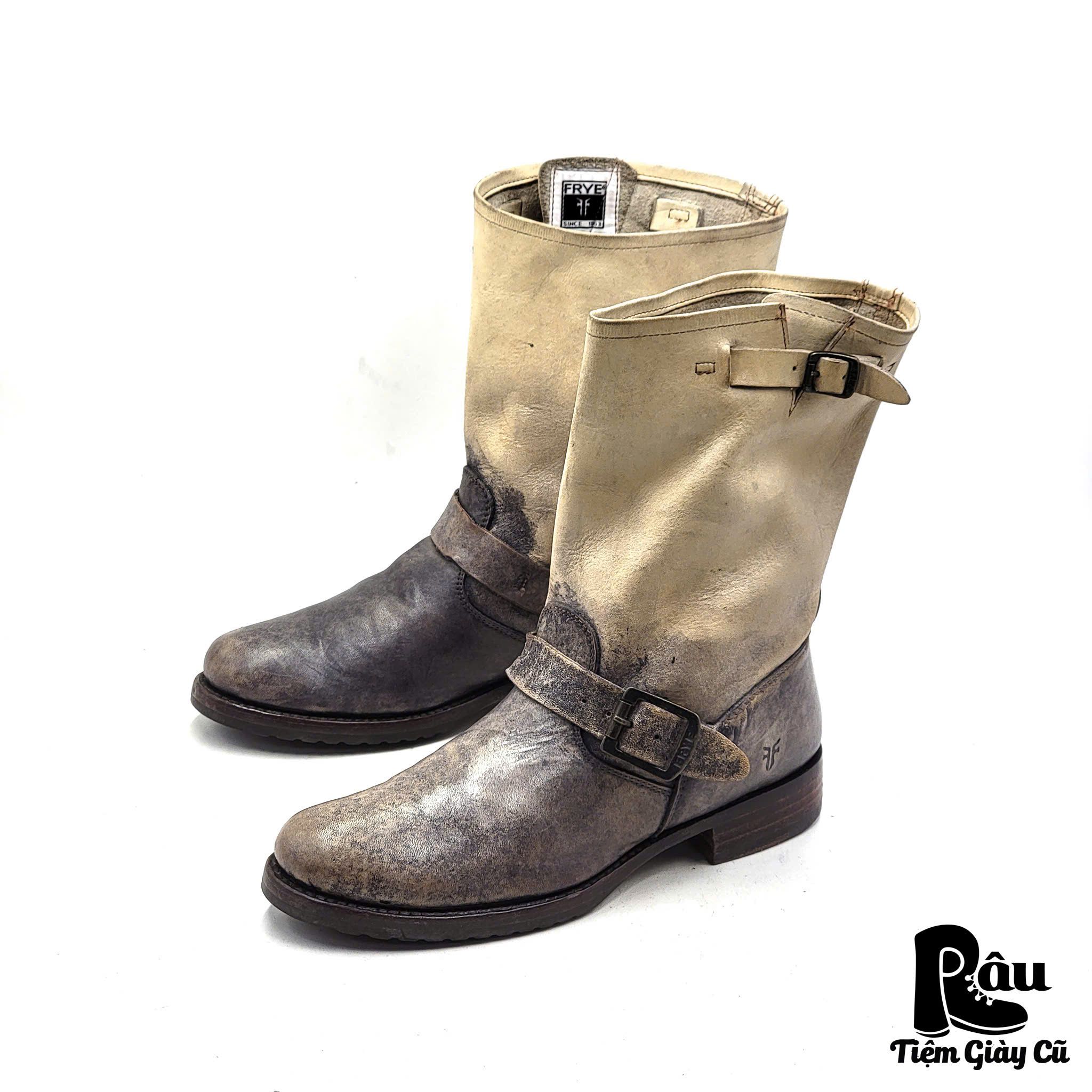 |SIZE 38| FRYE STONEWASH VERONICA SHORT ENGINEER BOOT Z38-6285