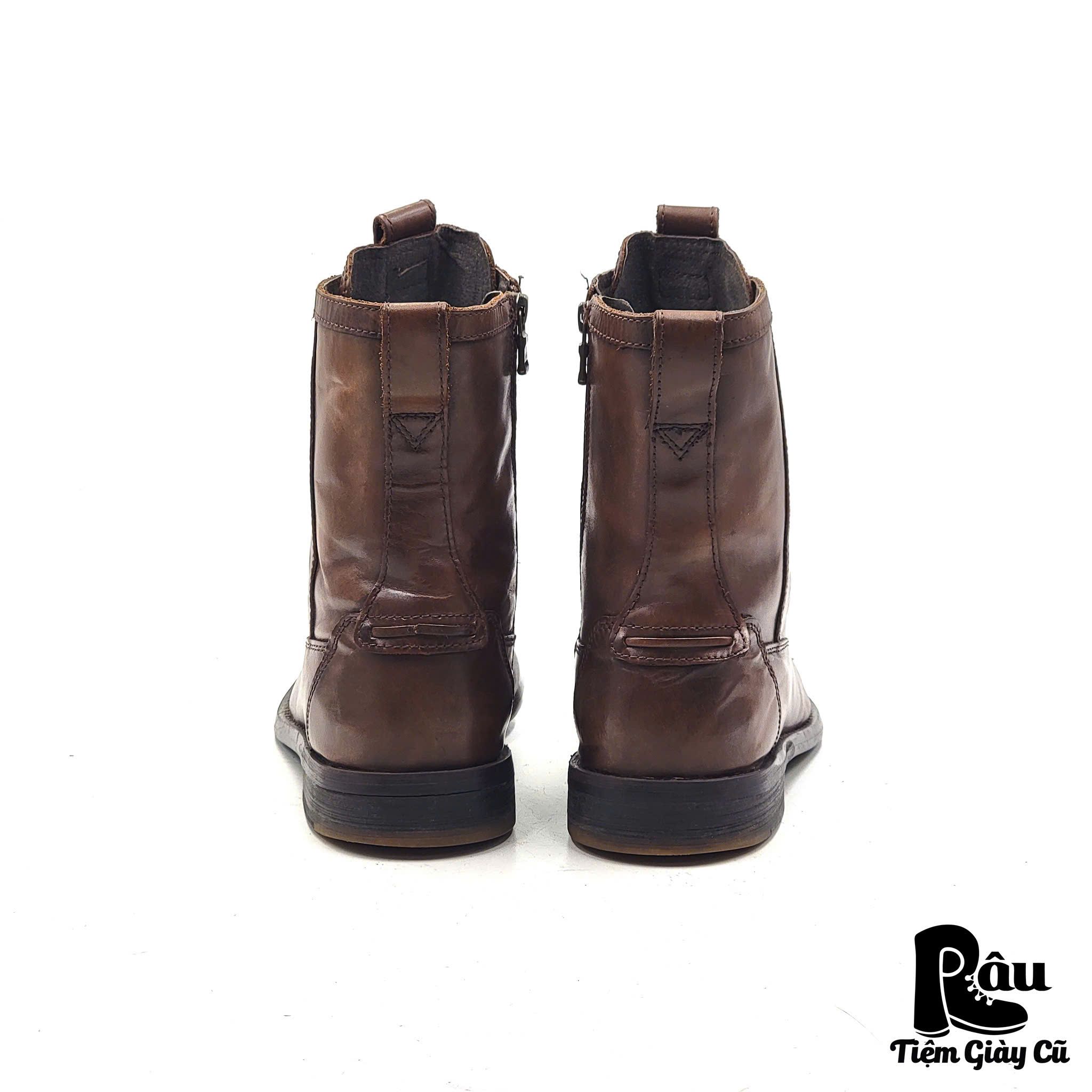 |SIZE 41| JOHN VARVATOS CAP TOE SIDE ZIP LACE UP BOOT Z41-6316