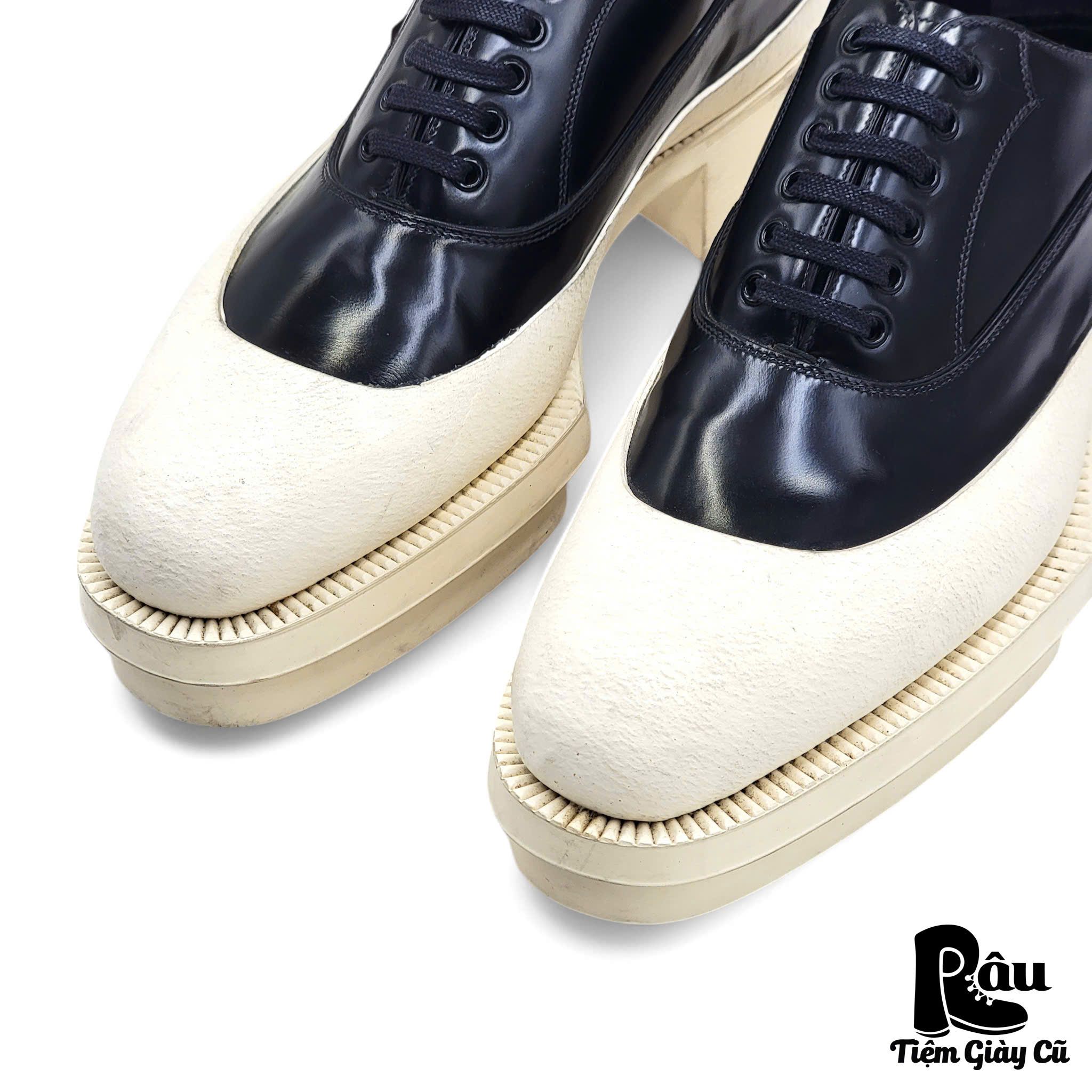 |SIZE 38| PRADA RUNWAY FW 2012 DIPPED PLATFORM RUBBER SHOES Z38-6331