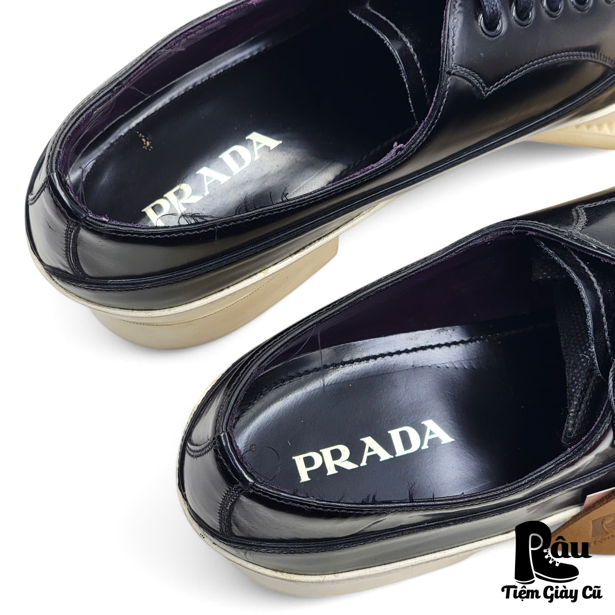 |SIZE 38| PRADA RUNWAY FW 2012 DIPPED PLATFORM RUBBER SHOES Z38-6331