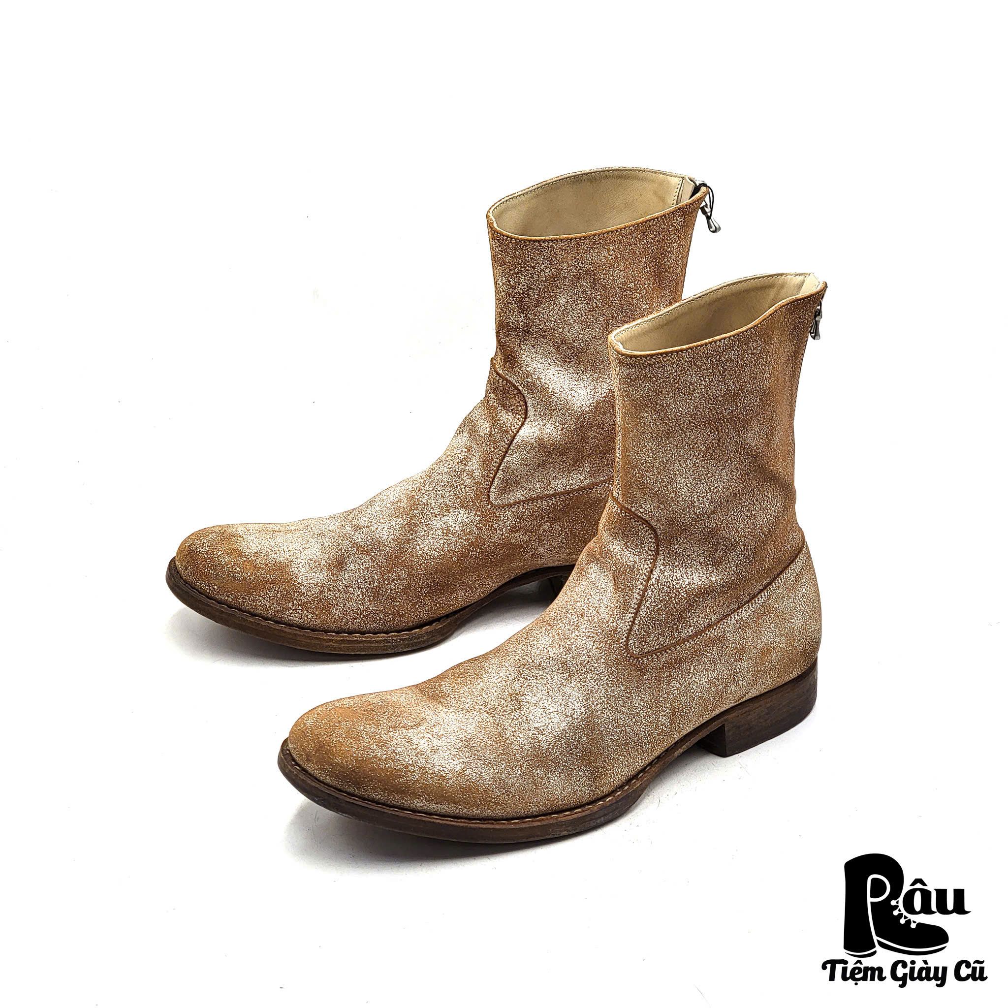 |SIZE 43| CARPE DIEM OG S21M SILVER SPRAY PAINTED BACK ZIP BOOT Z43-6330