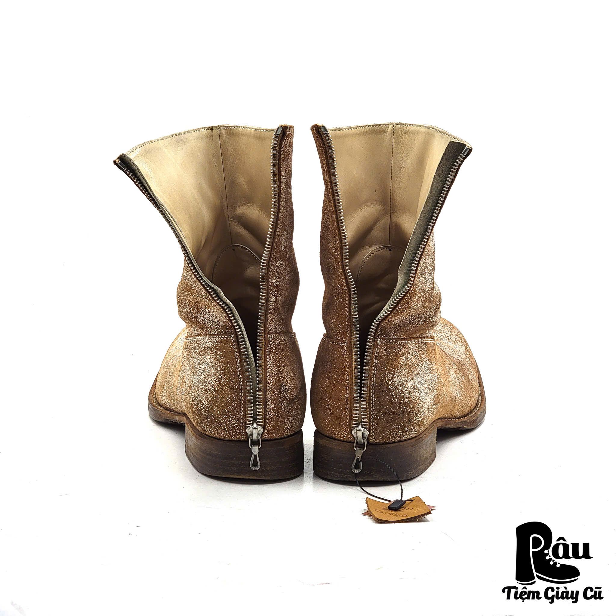 |SIZE 43| CARPE DIEM OG S21M SILVER SPRAY PAINTED BACK ZIP BOOT Z43-6330