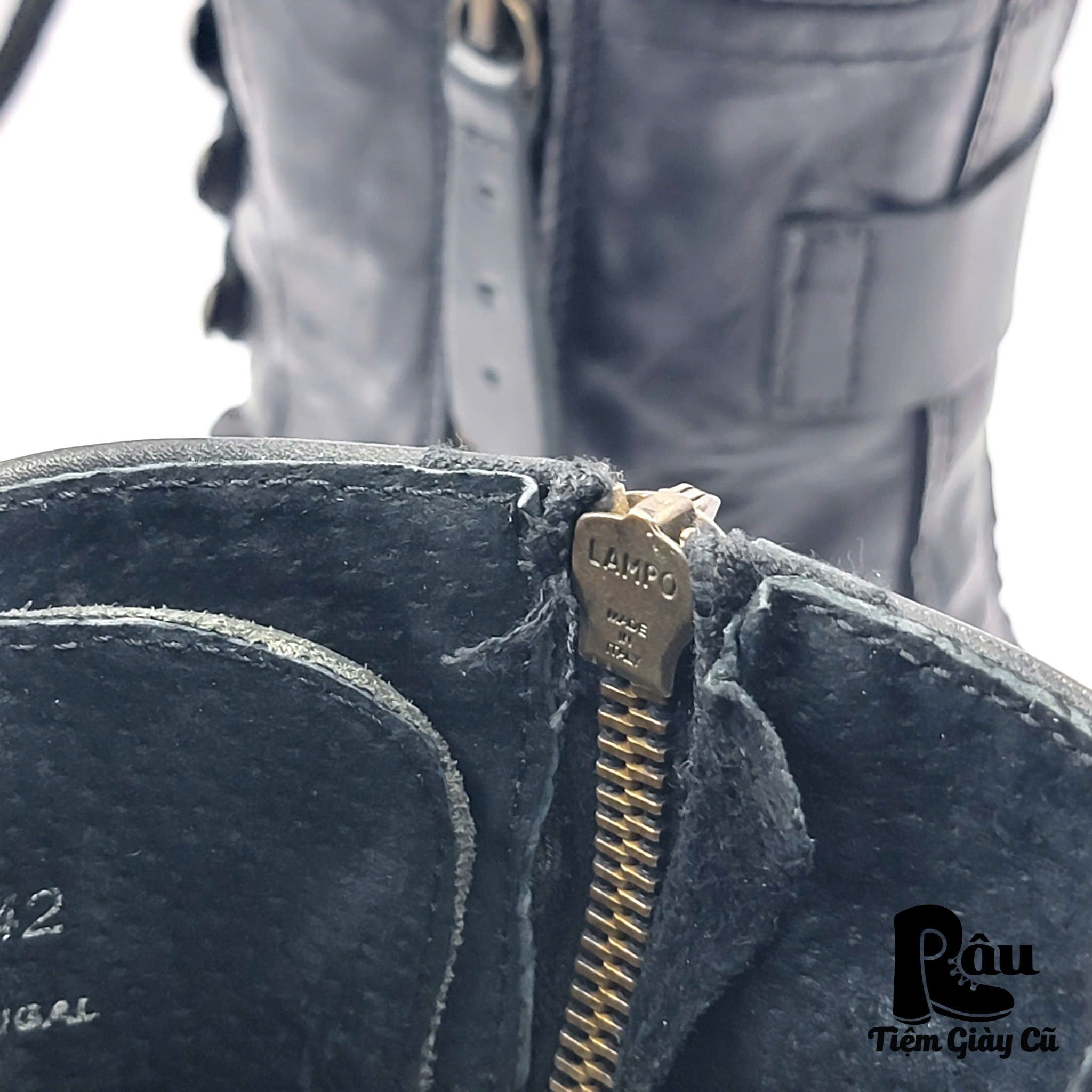|SIZE 42| H BY HUDSON LACE UP BOOT W ZIP Z42-6399