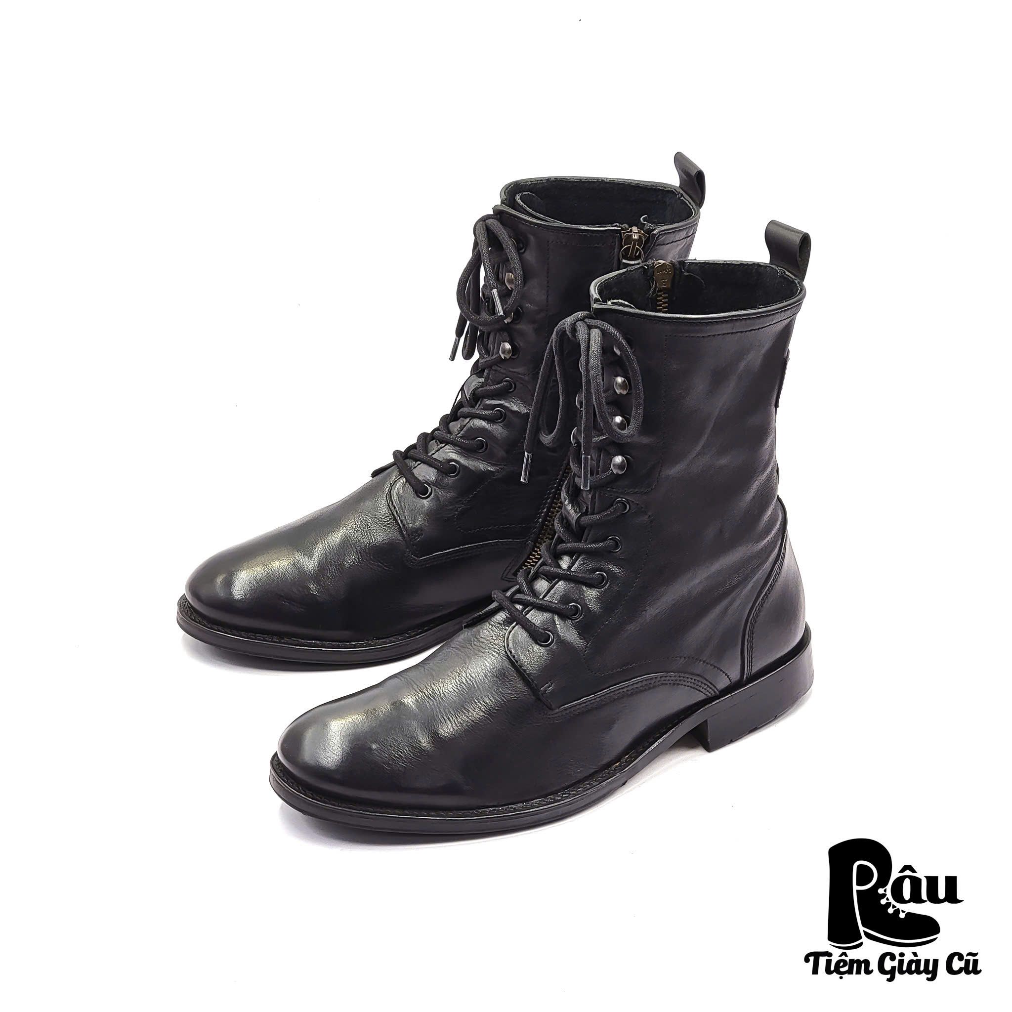 |SIZE 42| H BY HUDSON LACE UP BOOT W ZIP Z42-6399