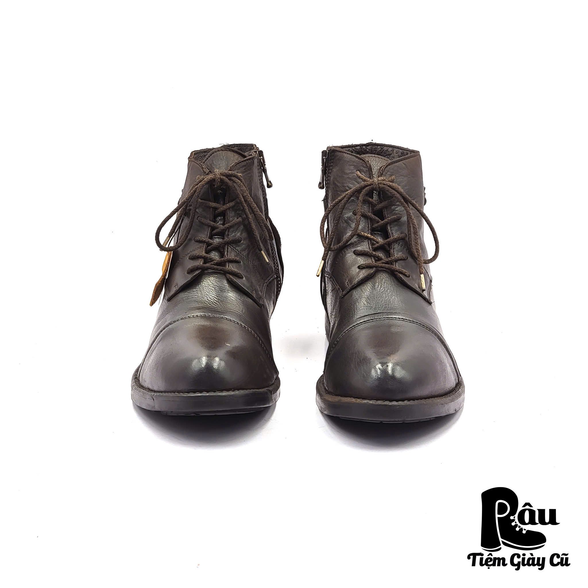 |SIZE 43| LACE UP BOOT W ZIP AM43-6393
