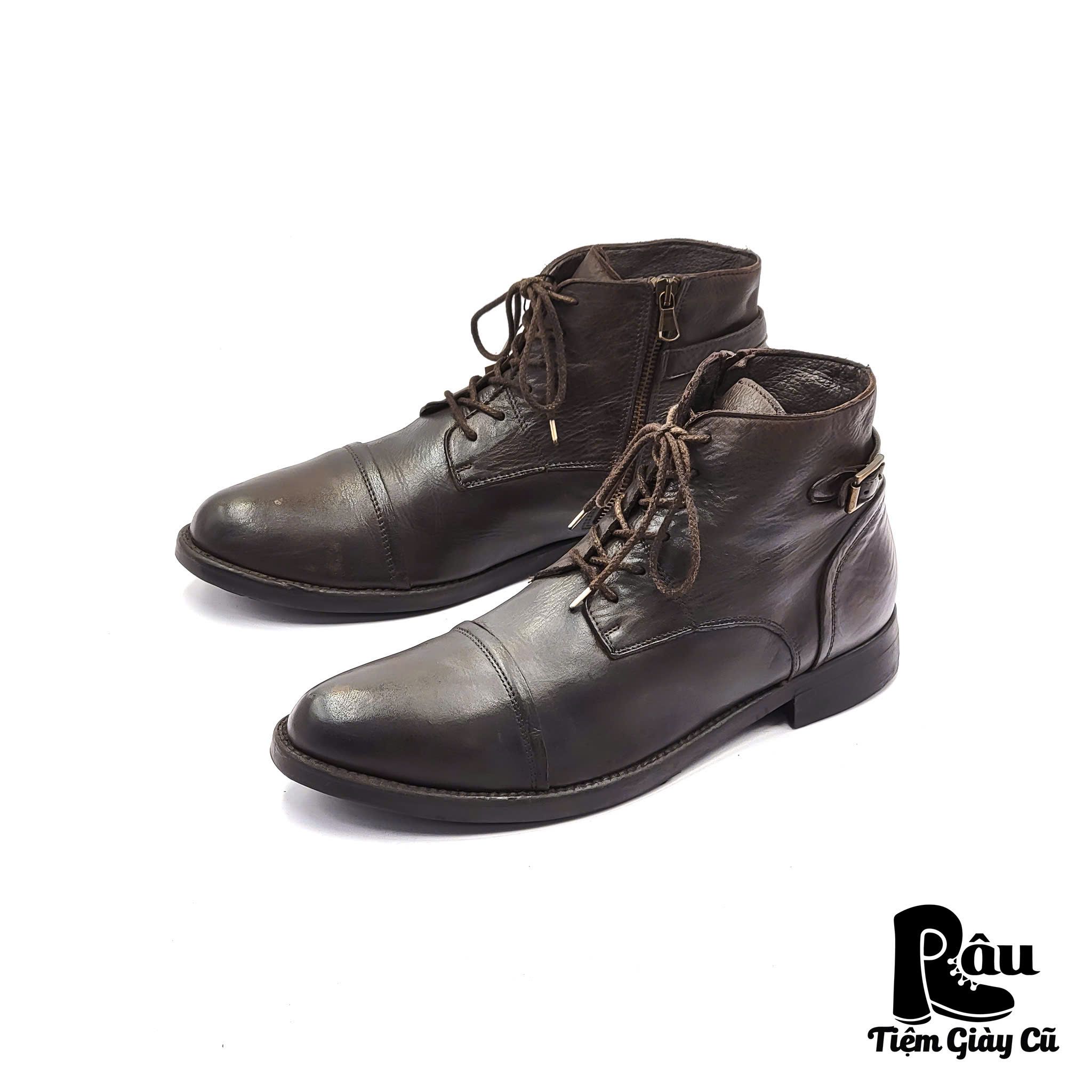 |SIZE 43| LACE UP BOOT W ZIP AM43-6393