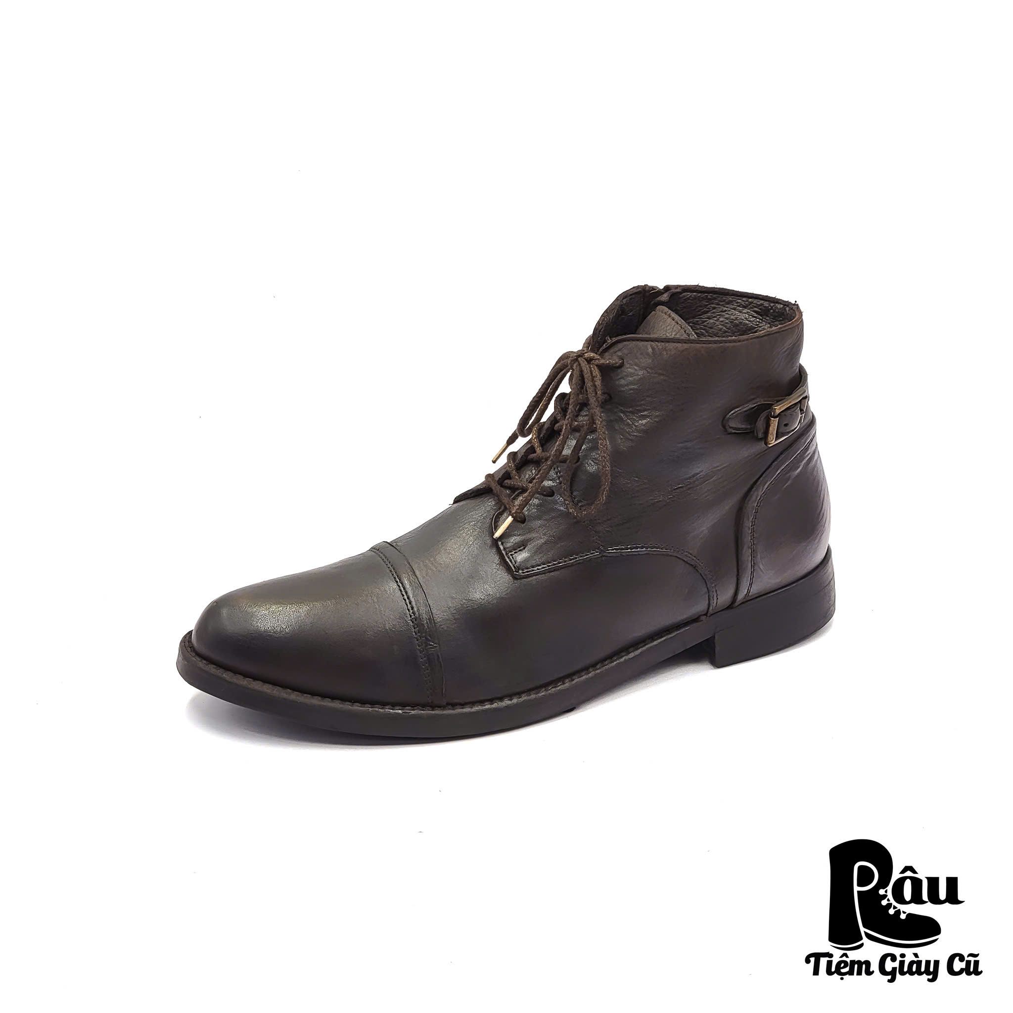 |SIZE 43| LACE UP BOOT W ZIP AM43-6393